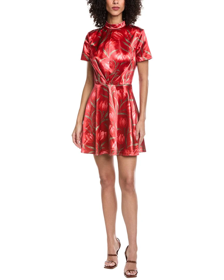 floral jacquard fit and flare dress floral jacquard fit & flare dress main image 1
