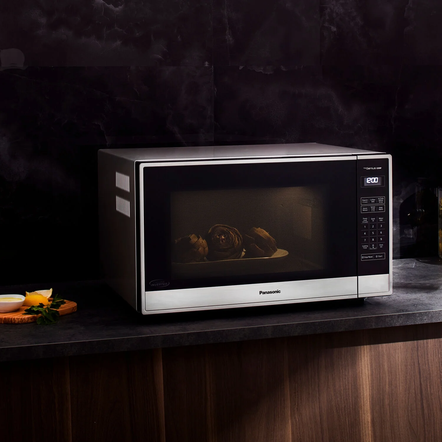 Panasonic 2.2 - Cu. Ft. 1250W Countertop Microwave with Inverter Technology, Stainless Steel NN - SN95HS