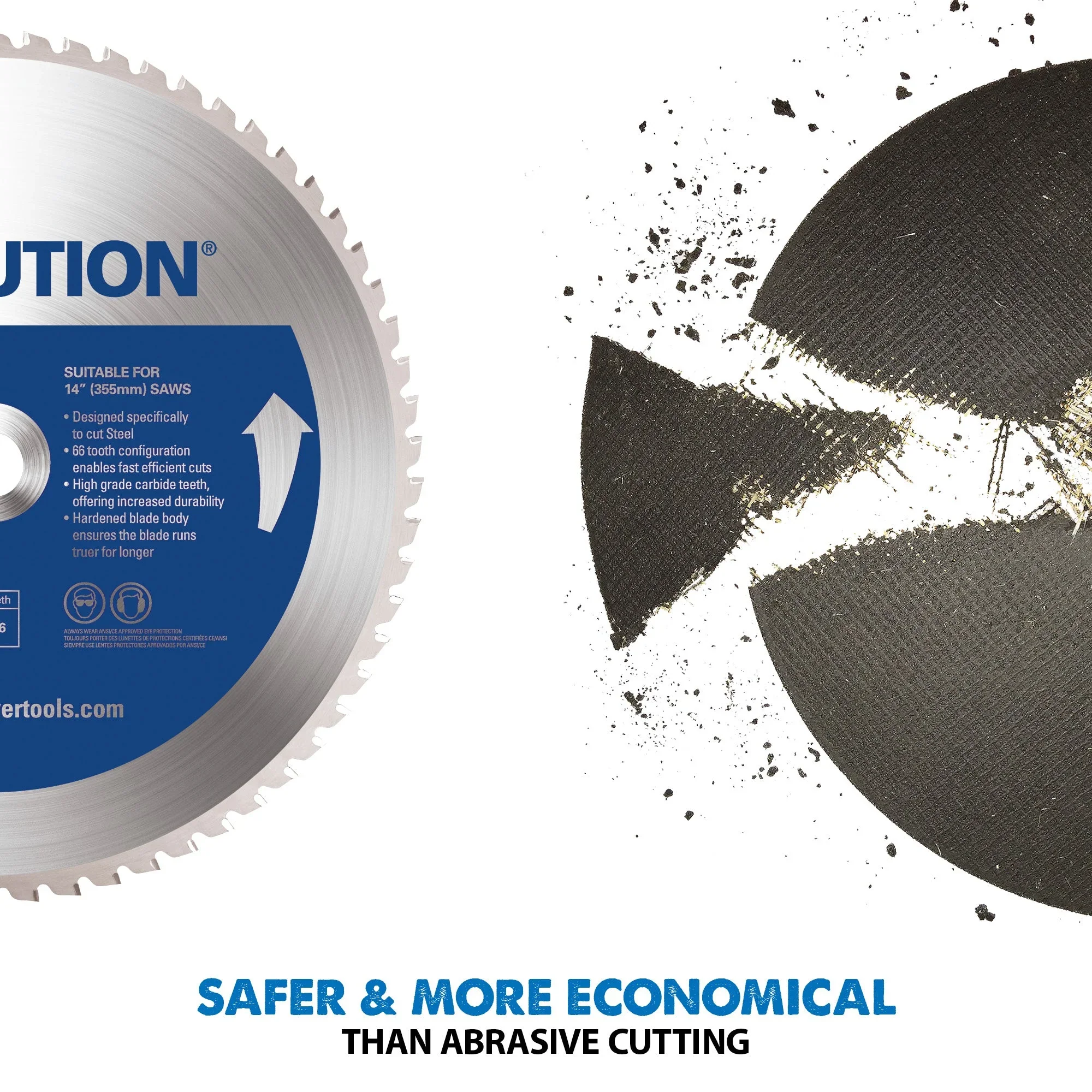 Evolution S355CPSL: Metal Cutting Chop Saw With 14 in. Mild Steel Blade