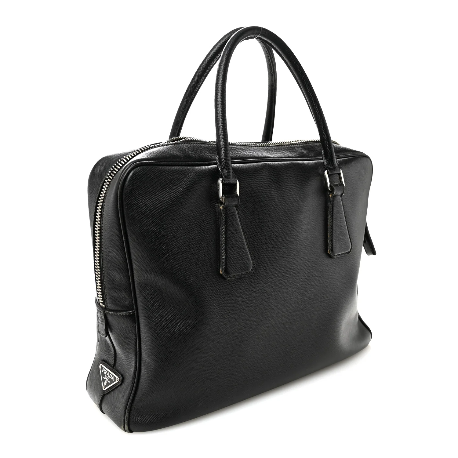 Saffiano Travel Briefcase Black