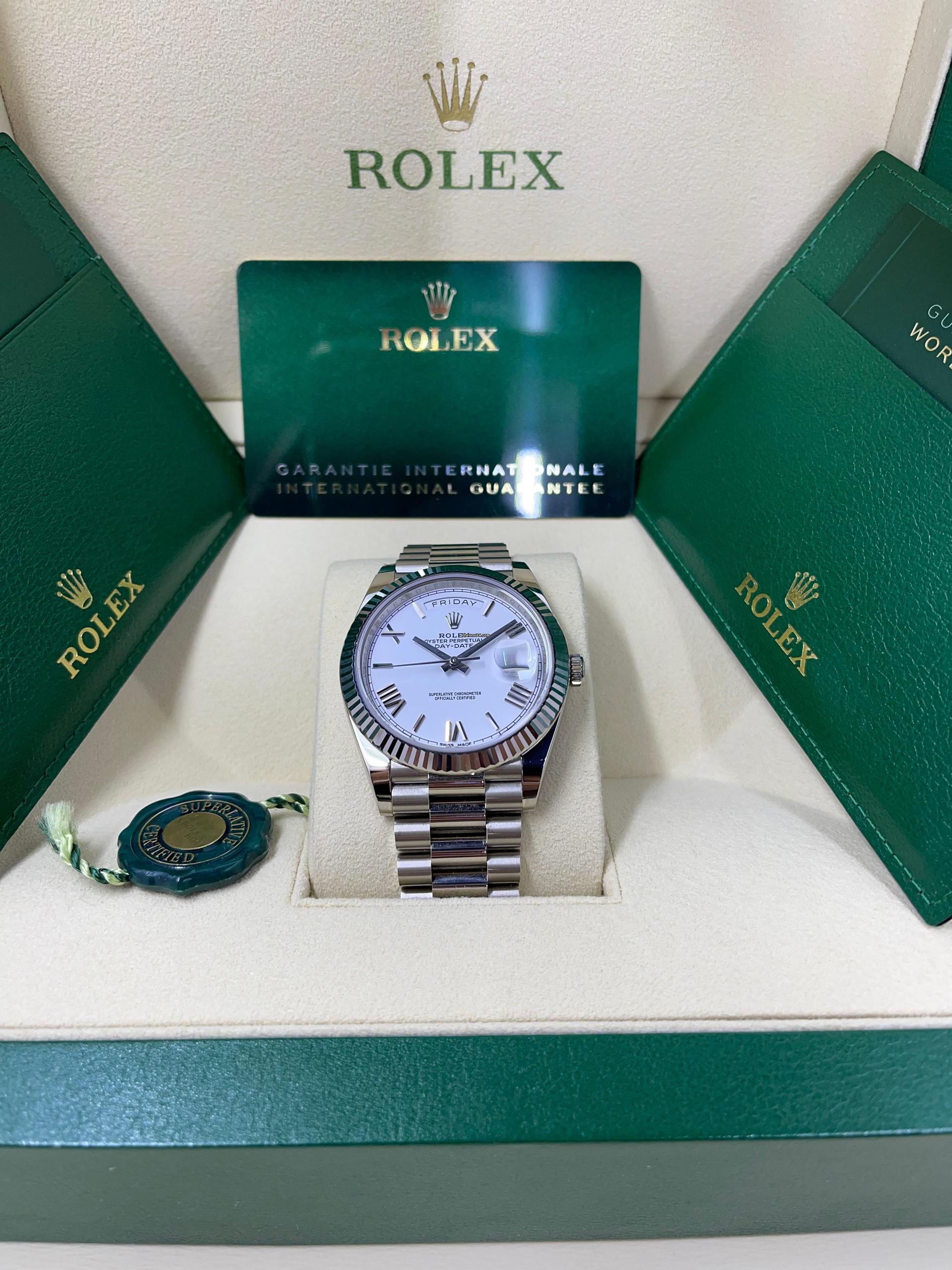 [Super Clone]RLX Day-Date 228236-0010 White Roman Dial