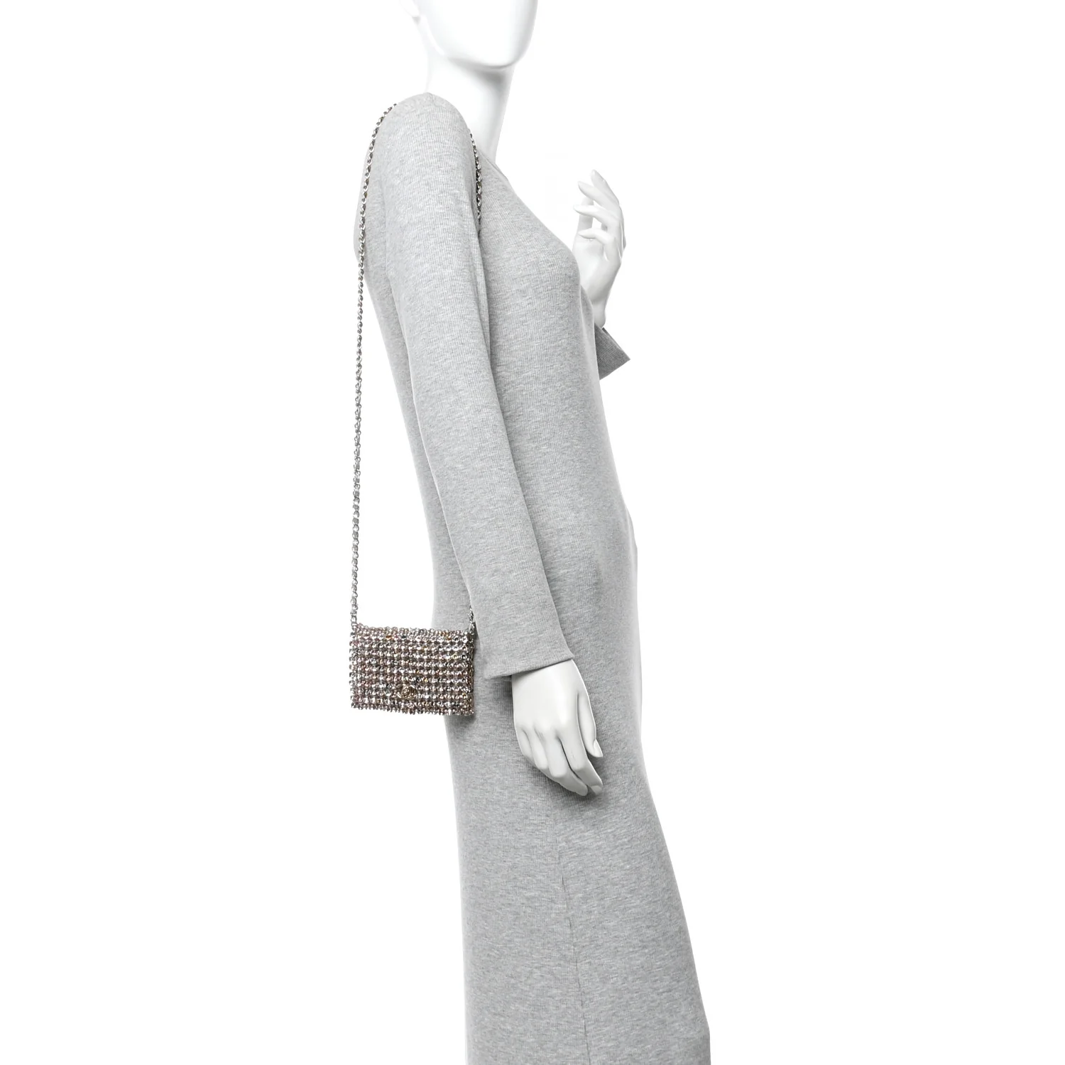 Metal Pearl Minaudiere CC Mini Evening Bag Multicolor
