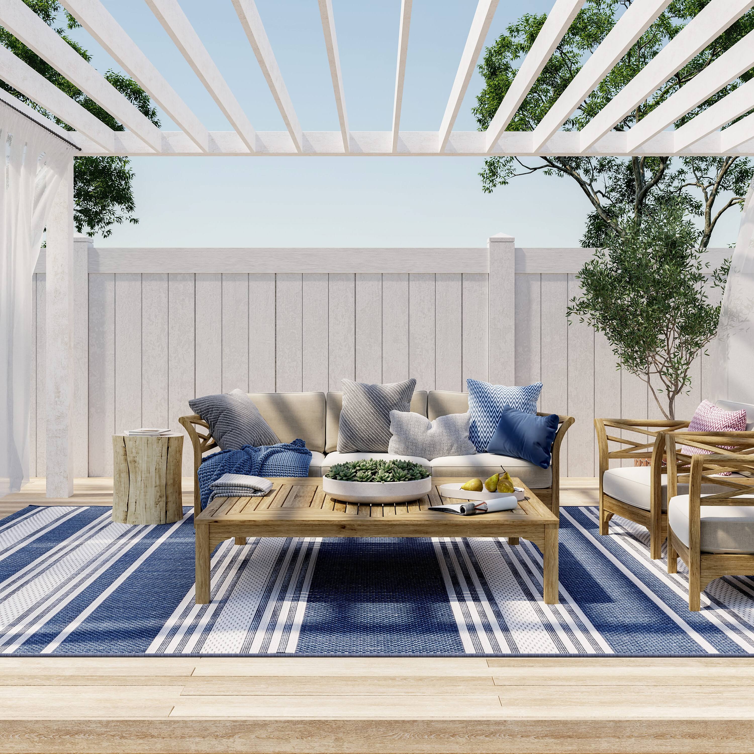 Lauren Liess Romy Striped Indoor/Outdoor Area Rug - 9' 6