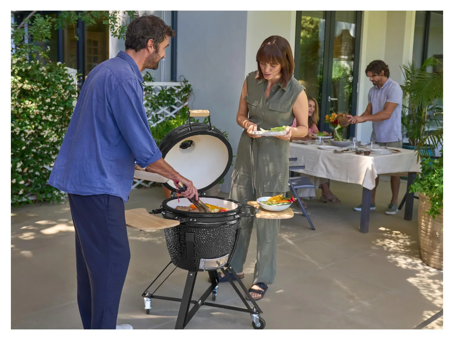 GRILLMEISTER Barbecue en cramique,  40 cm