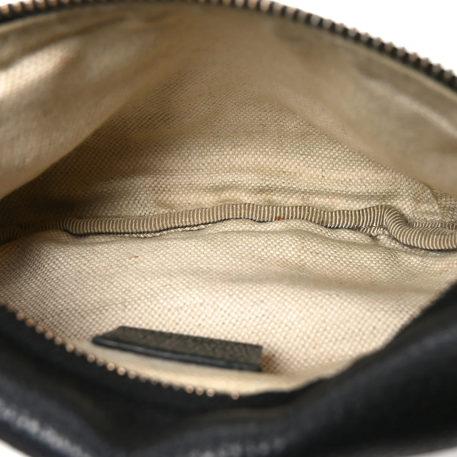 Grained Calfskin Small Logo Belt Bag Black