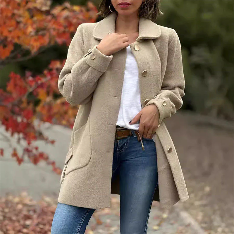 Veste femme mi-longue coupe ample