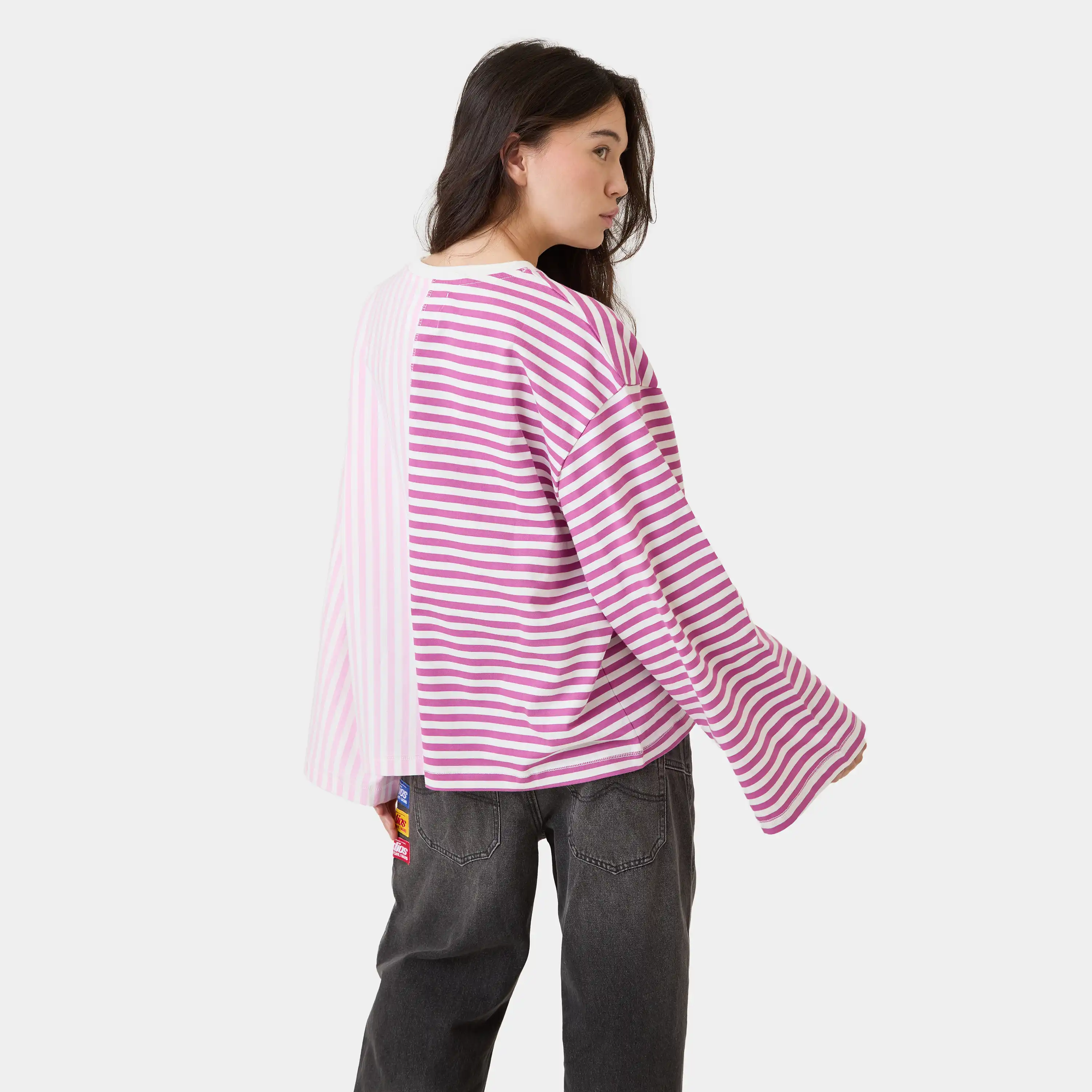 Roguish Fucsia Striped Long Sleeve