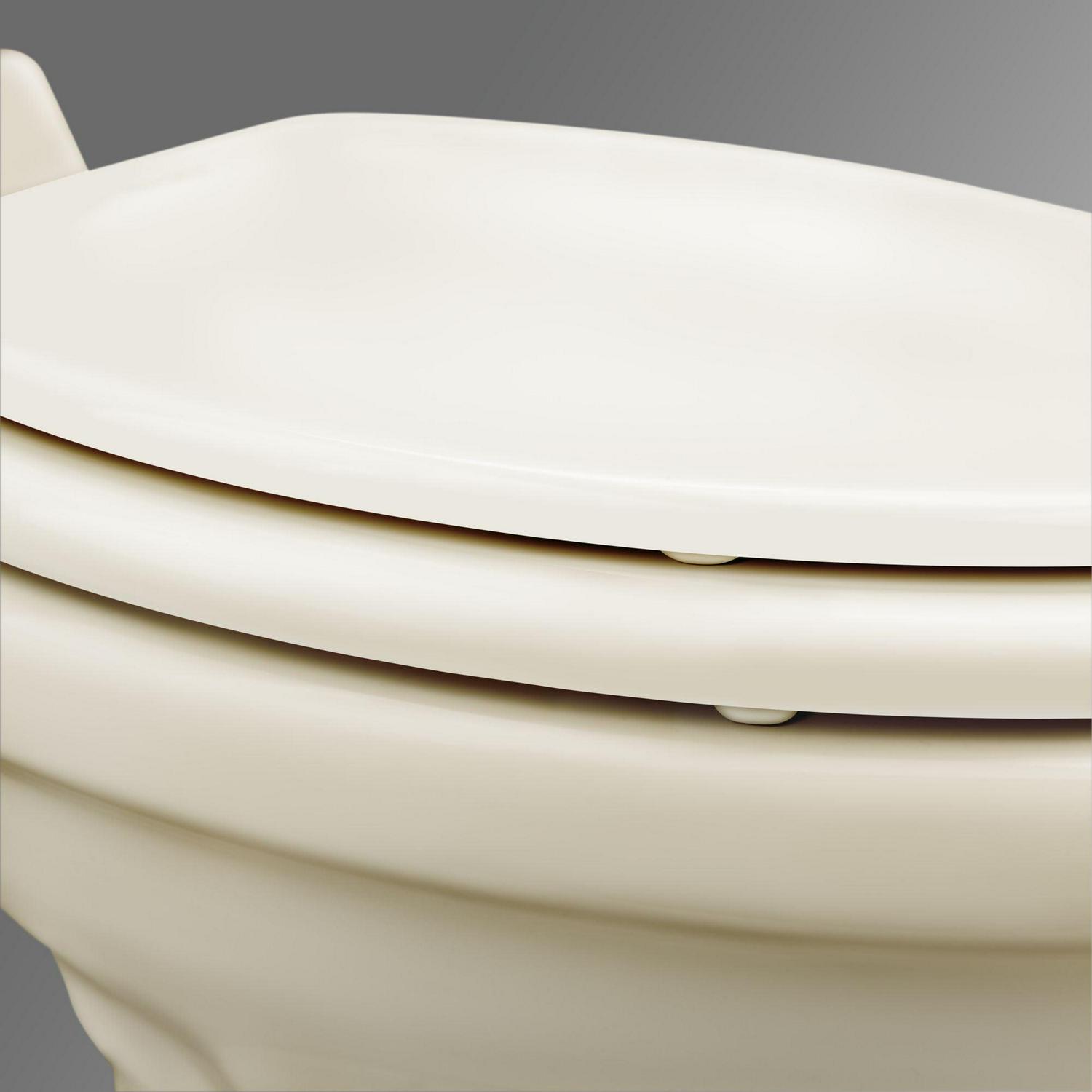 320 RV Toilet Gravity Flush with enameled wood seat Standard Height Flush with Foot Pedal for RVs. Trailers. and Outdoor Campers - Image 4