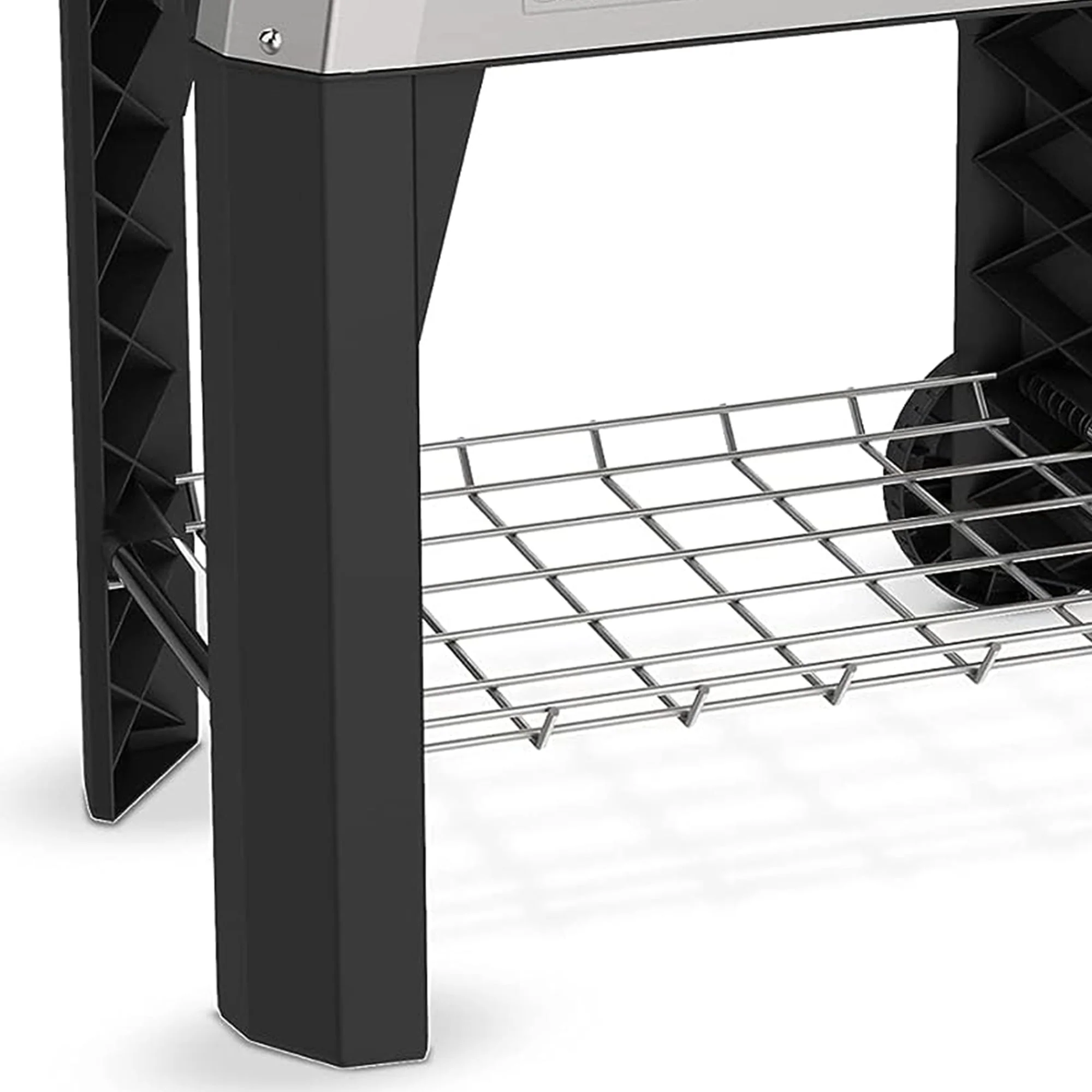 Weber Pulse 200 Electric Grill Rolling Cart with Foldable Side Table, Black(1) Image 4