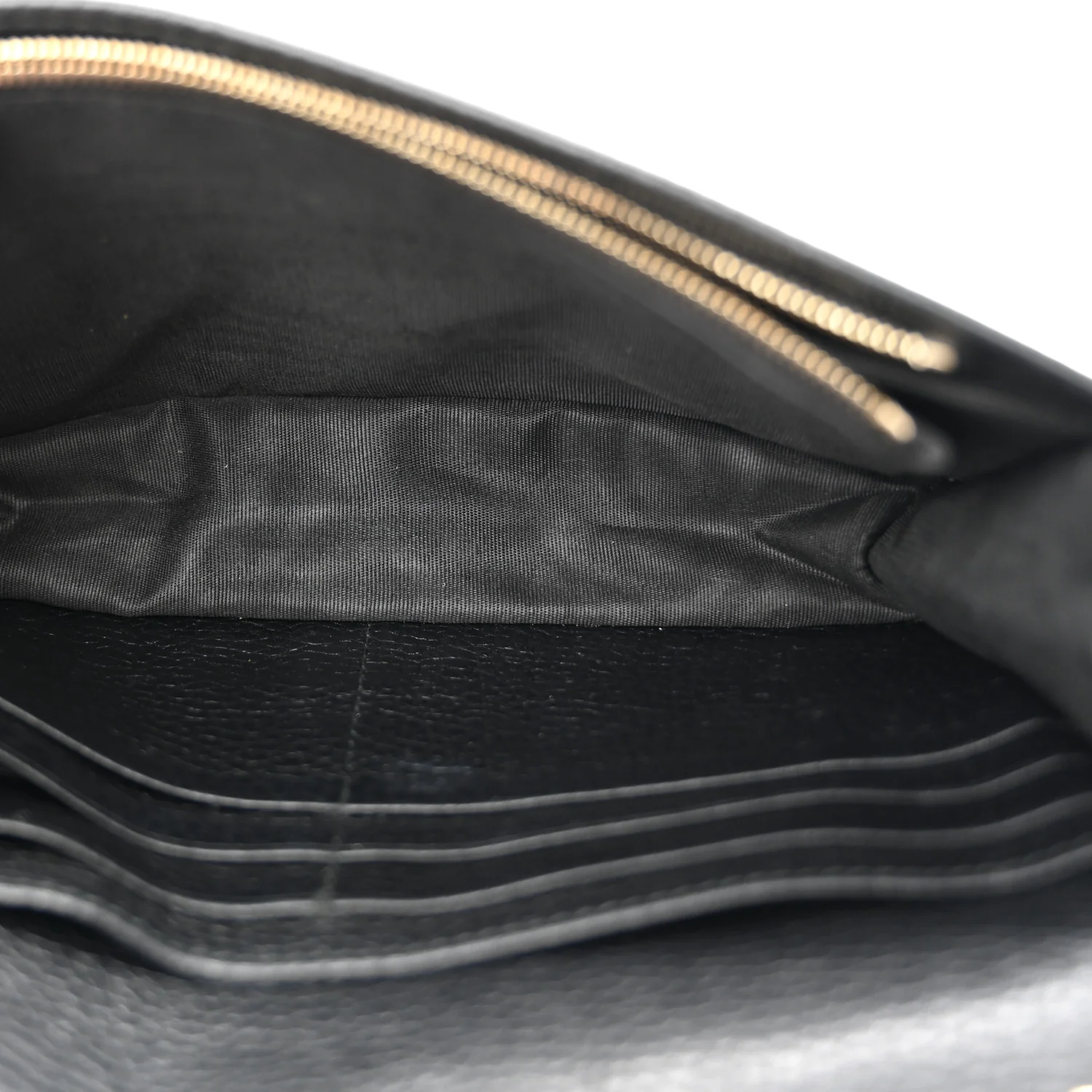 Pebbled Calfskin Soho Wallet On Chain Black