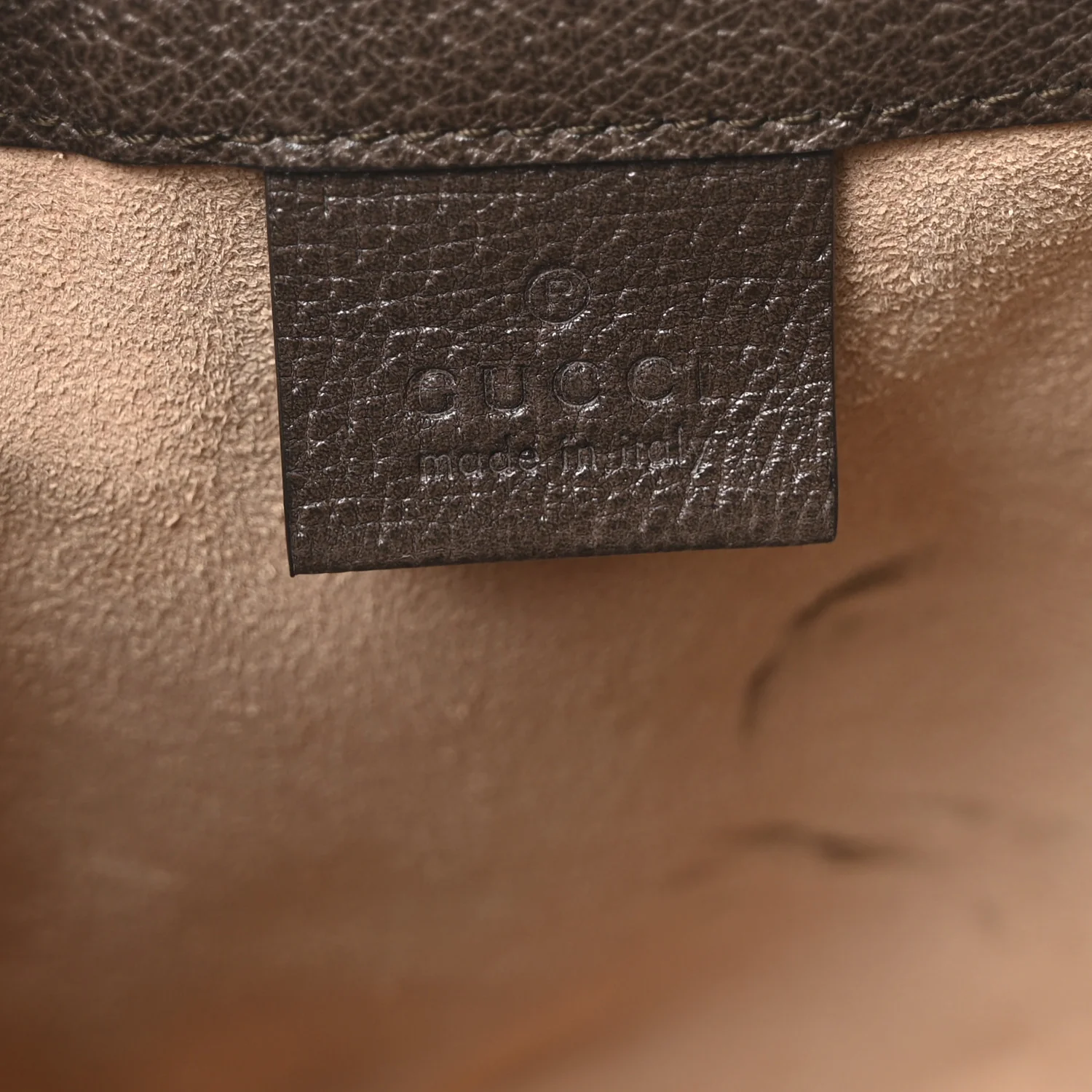 GG Supreme Monogram Web Mini Ophidia Bucket Bag Brown