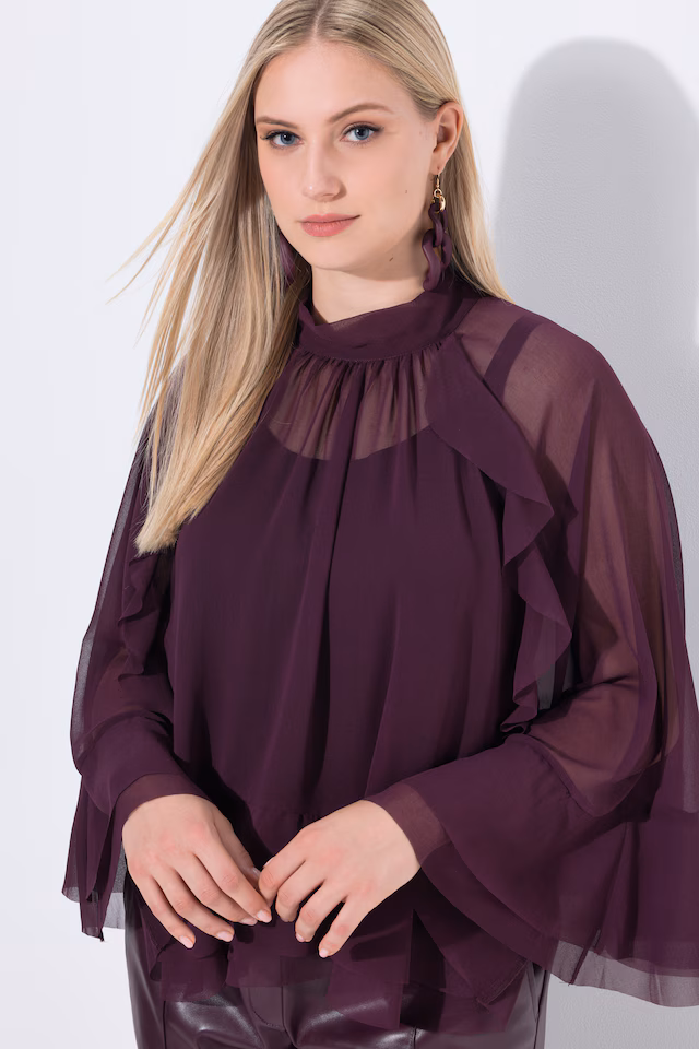 Chiffon Cape Blouse