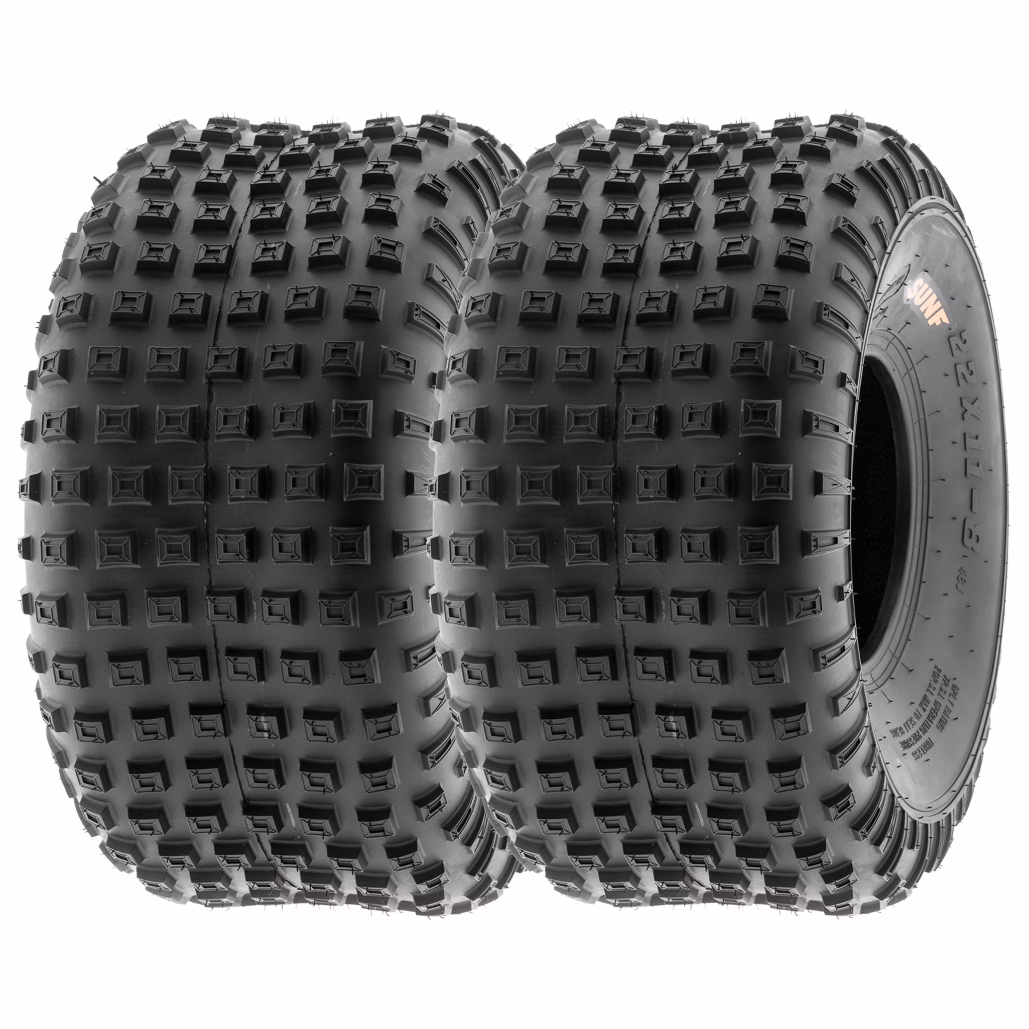 Sunf Loose Terrain Lawn Mower ATV UTV Quad Tires 25x12 - 9 25x12x9 6 PR A011 (Pair of 2)
