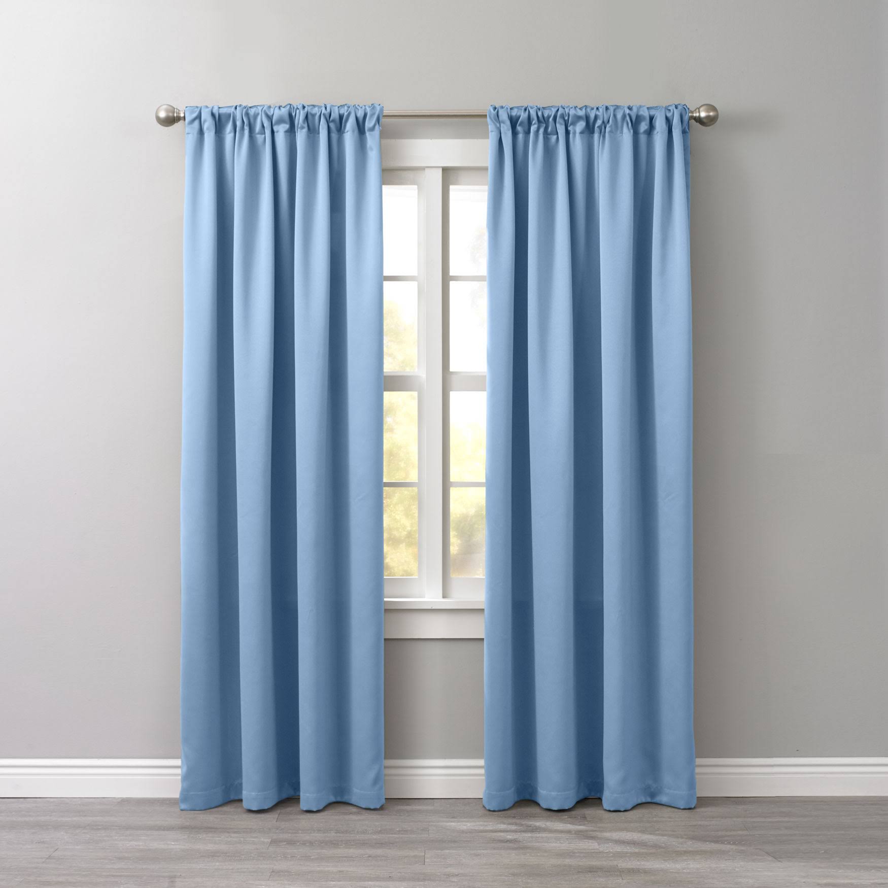 Wide Width BH Studio Room-Darkening Rod-Pocket Panel by BH Studio in Powder Blue (Size 54