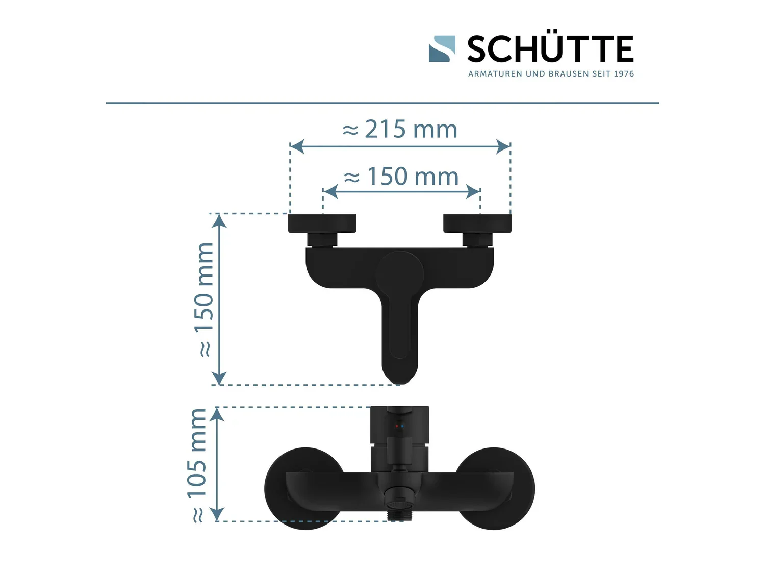 Schtte Mitigeur de salle de bains srie  Denver , noir