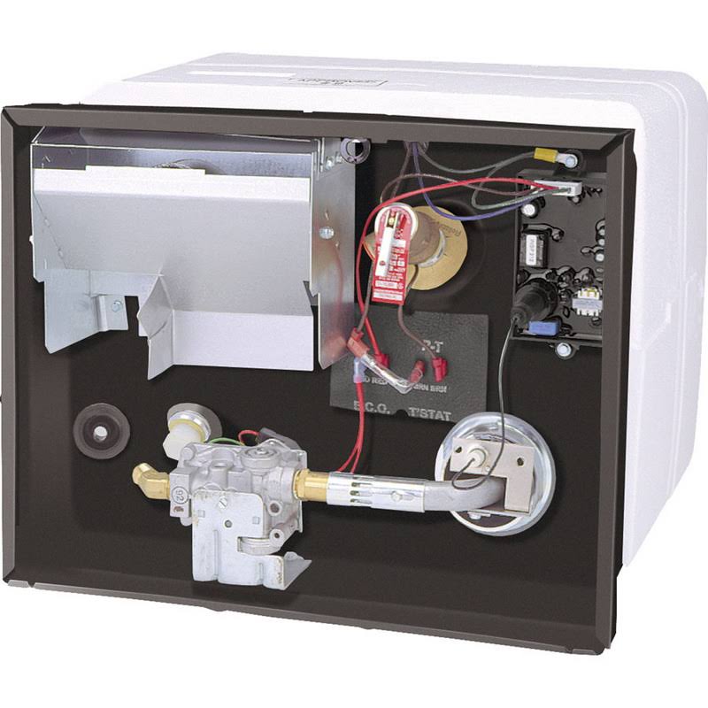 Chauffe-eau Atwood RV G6A-8E, 6 gallons, à gaz, blanc polaire, conception brevetée en forme de U