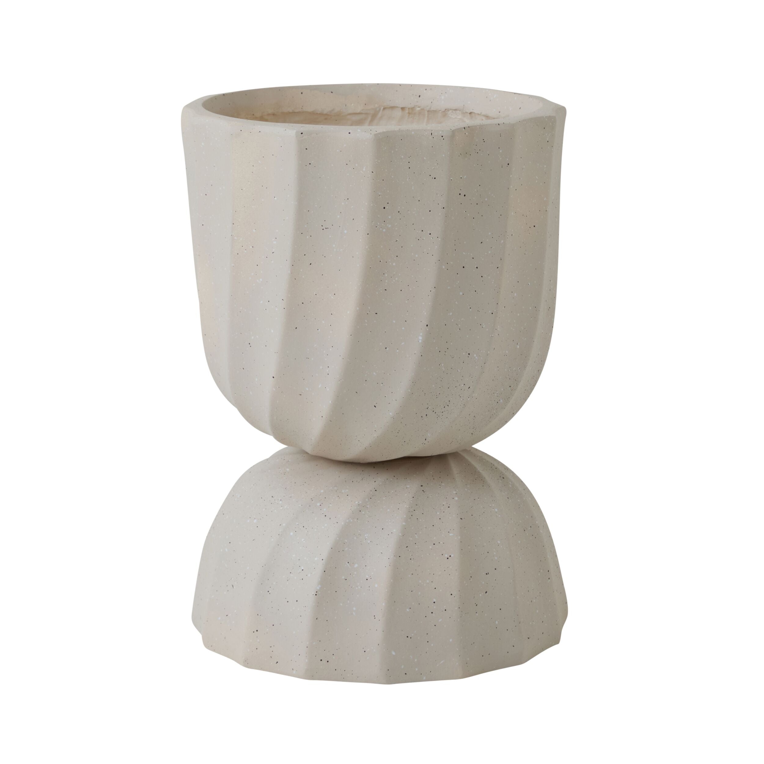 Twist Pedestal Planter White 50cm
