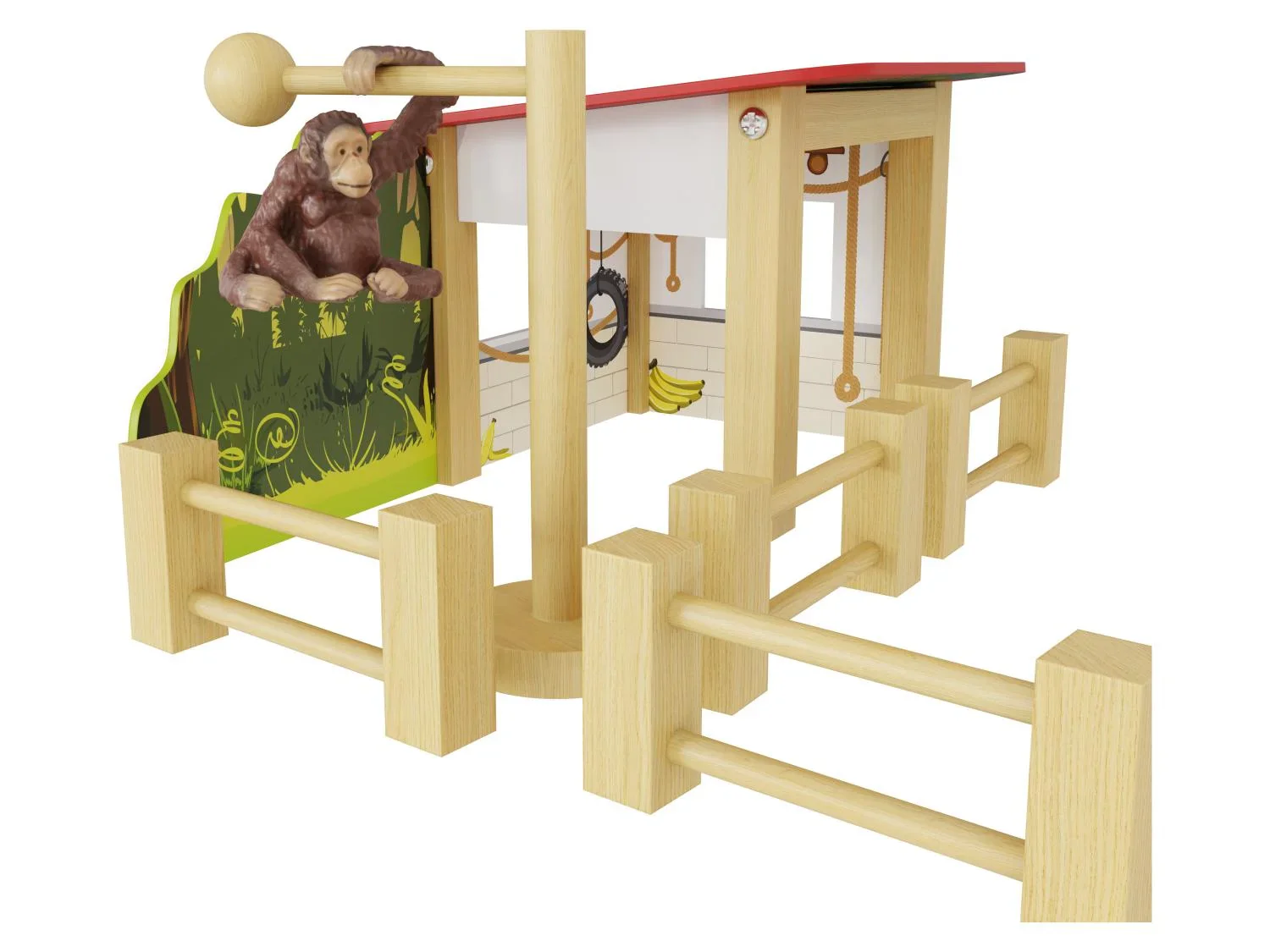 Playtive Ferme, enclos de zoo ou arbres  fes