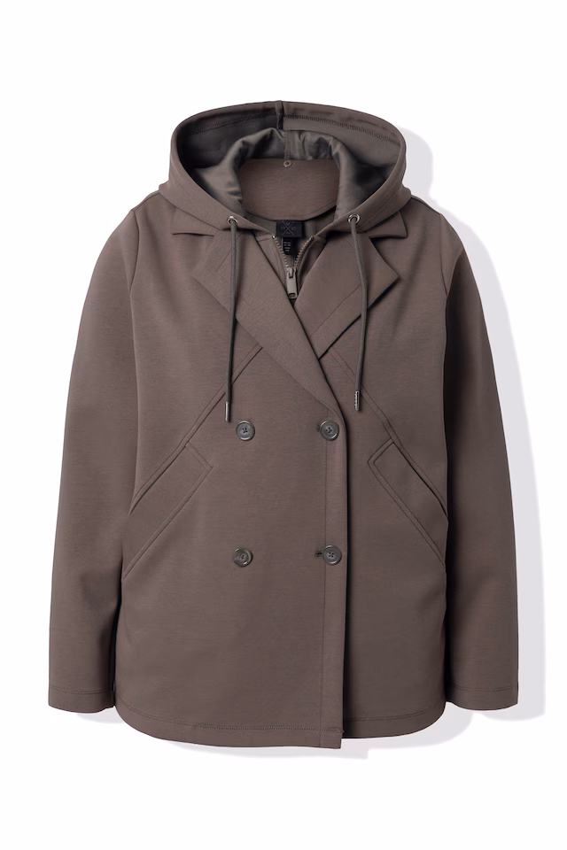 Lapel Collar Scuba Knit Jacket