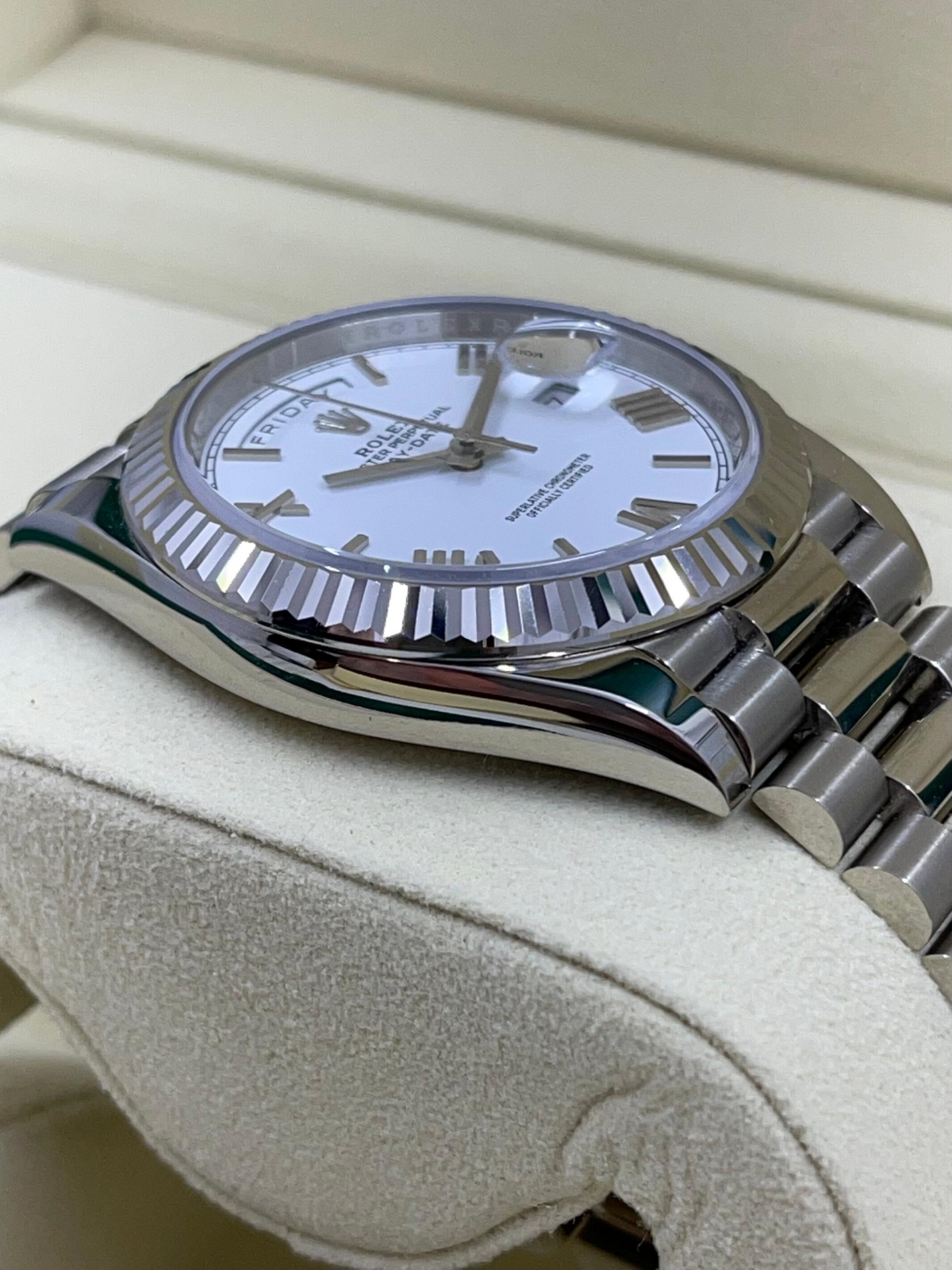 [Super Clone]RLX Day-Date 228236-0010 White Roman Dial