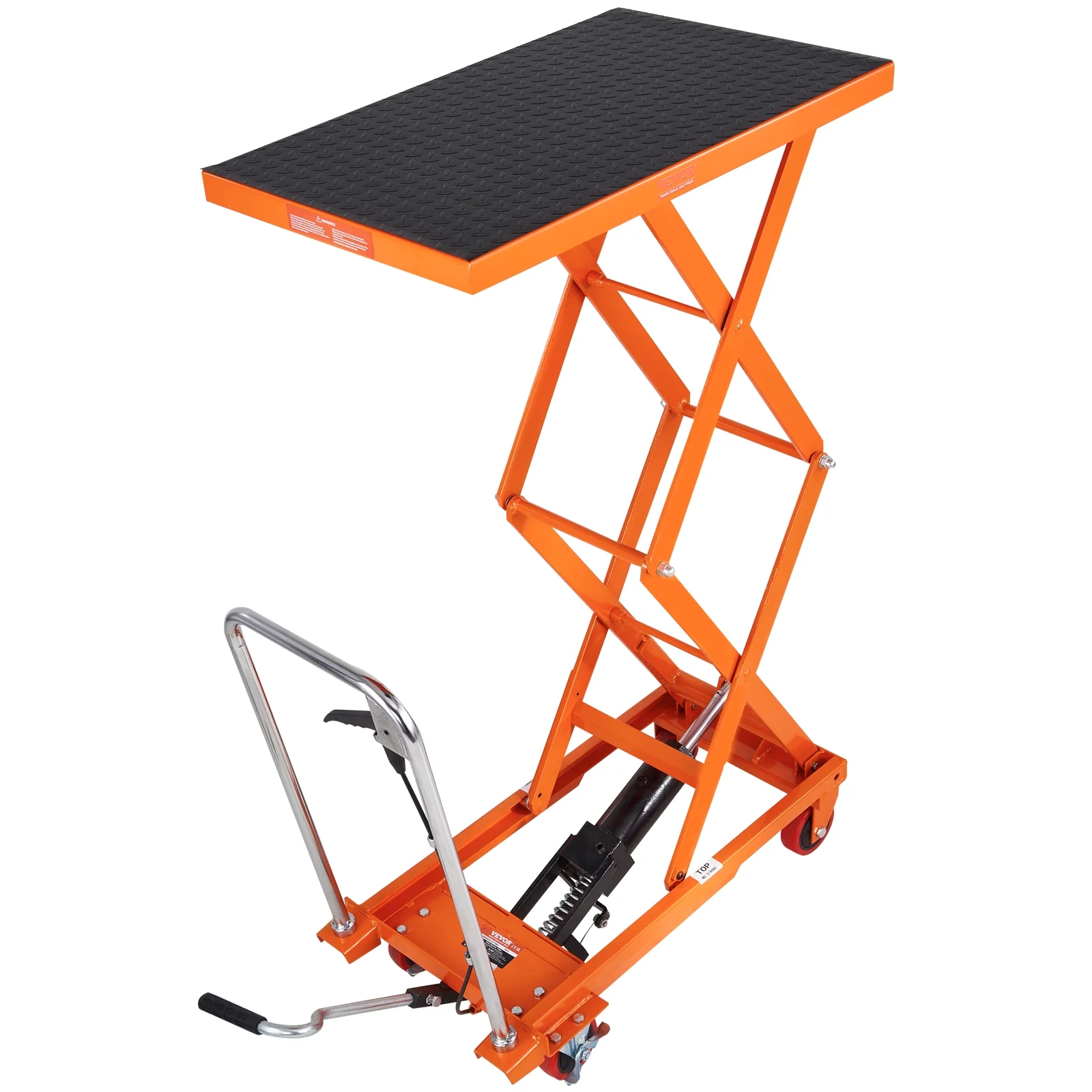 Hydraulic Lift Table Cart 330 lbs Manual Double Scissor Lift Table 50" - Image 8