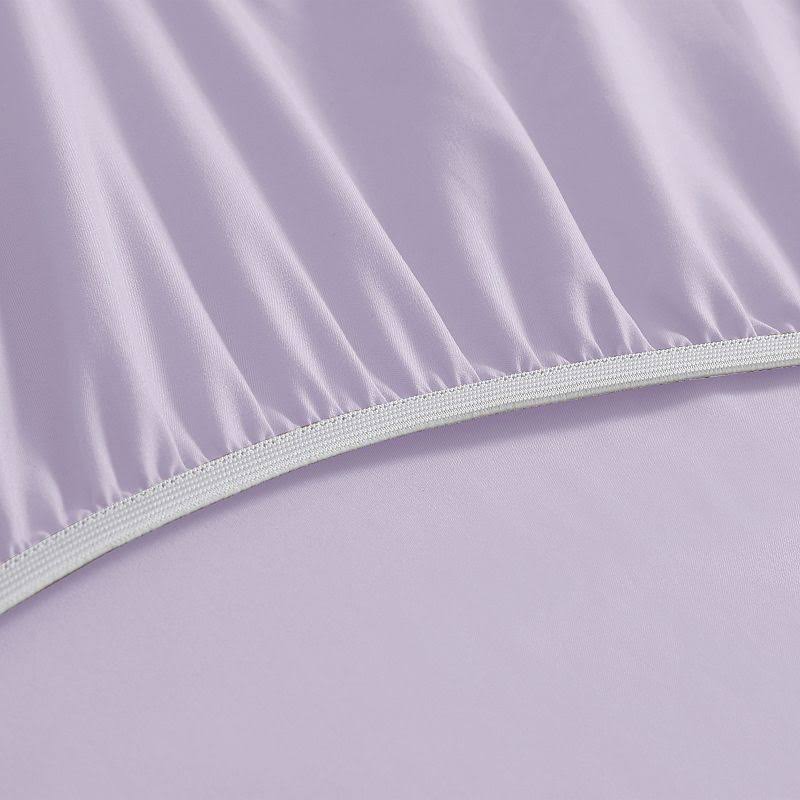 Swift Home Microfiber Fitted Sheet, Purple, Full