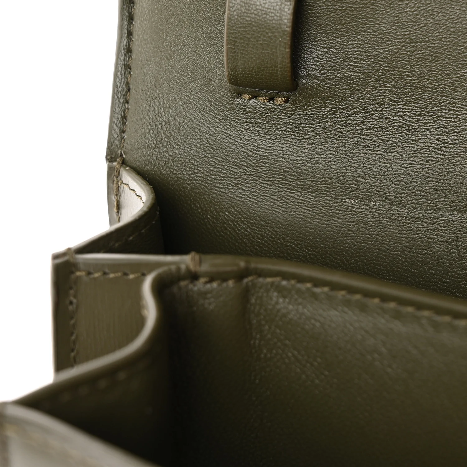 Box Calfskin Teen Classic Box Flap Bag Dark Olive