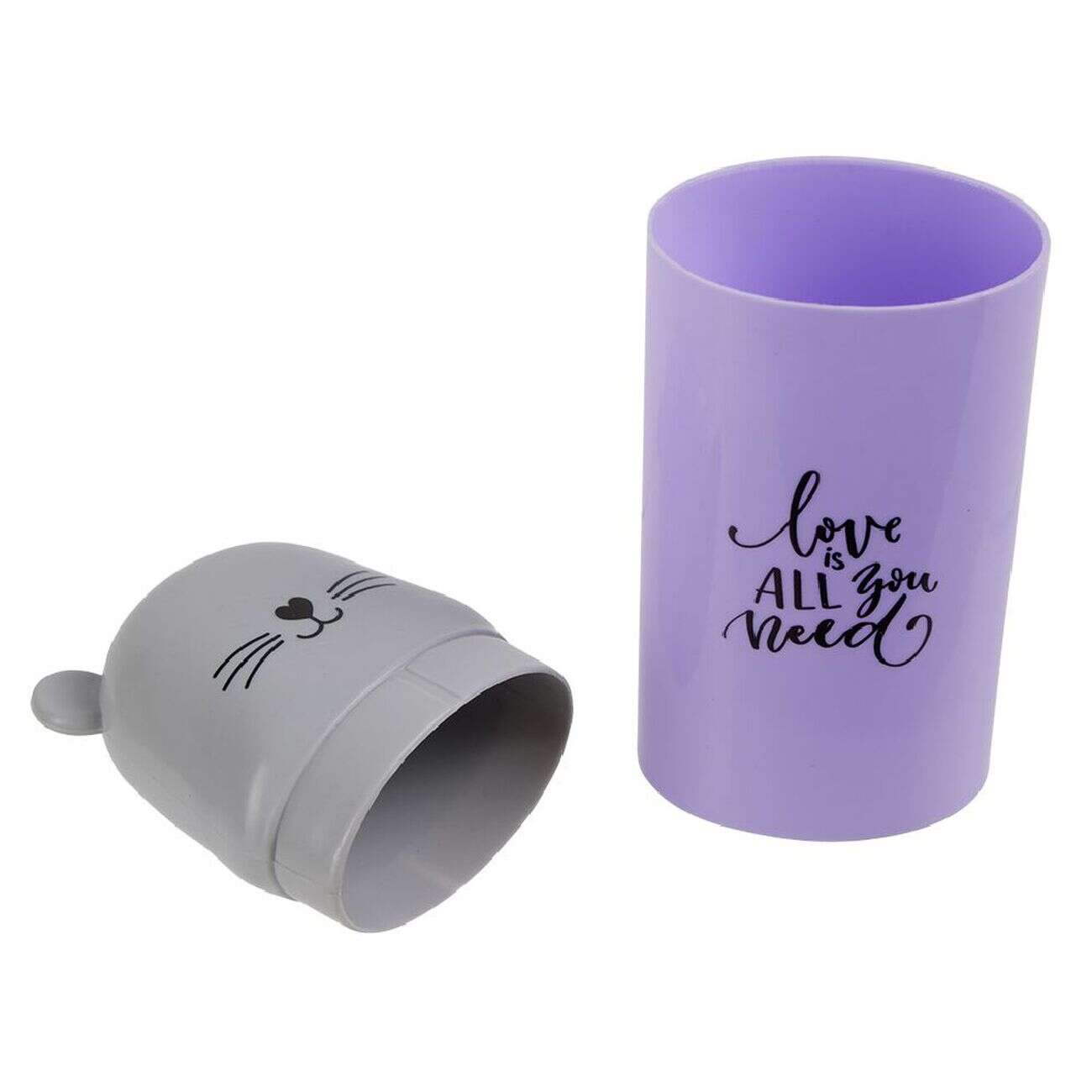 Gourde de voyage à message avec gobelet (3 modèles)