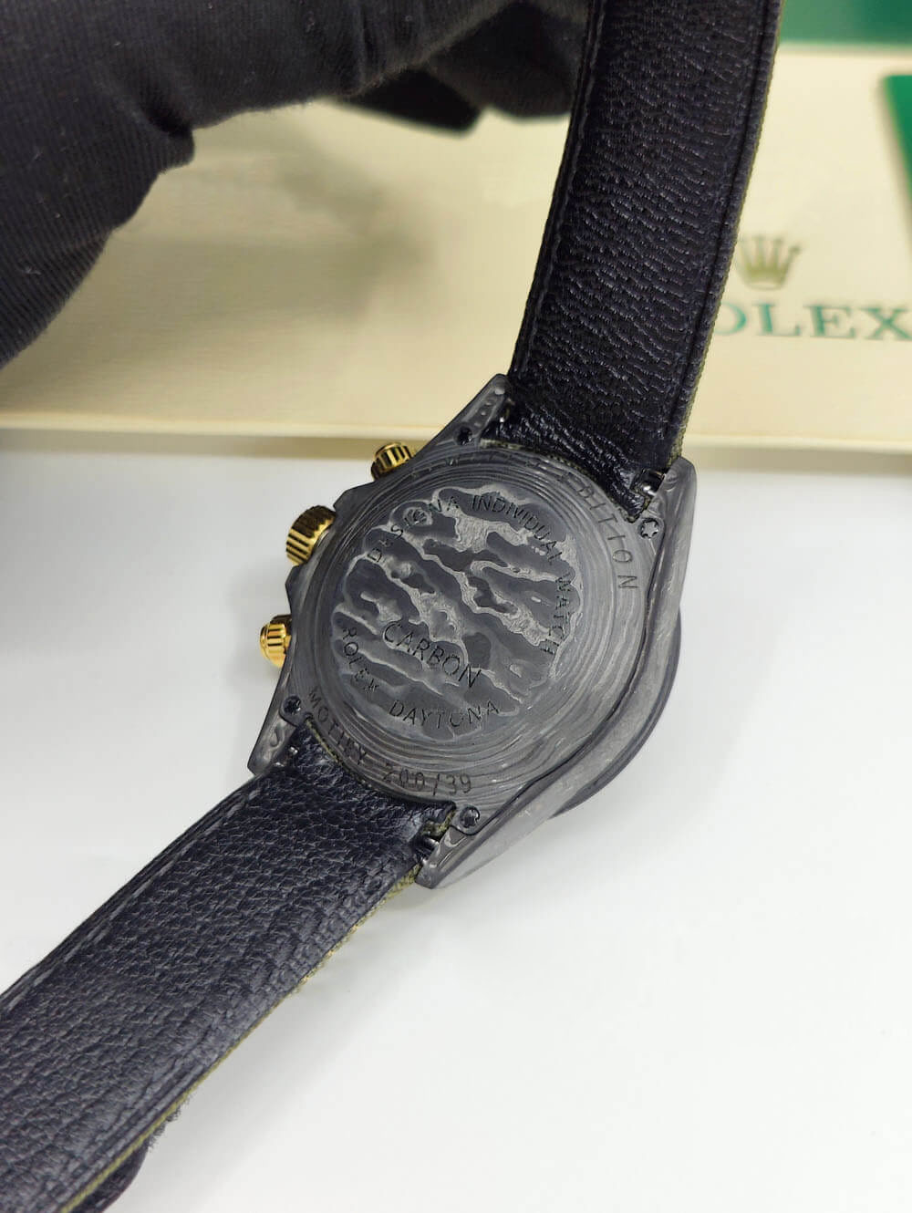 [Super Clone]Rolex Daytona DIW Carbon Military Green Super Clone Swiss Replica Watch | Custom Made Limited Edition | 4130 Swiss Movement
