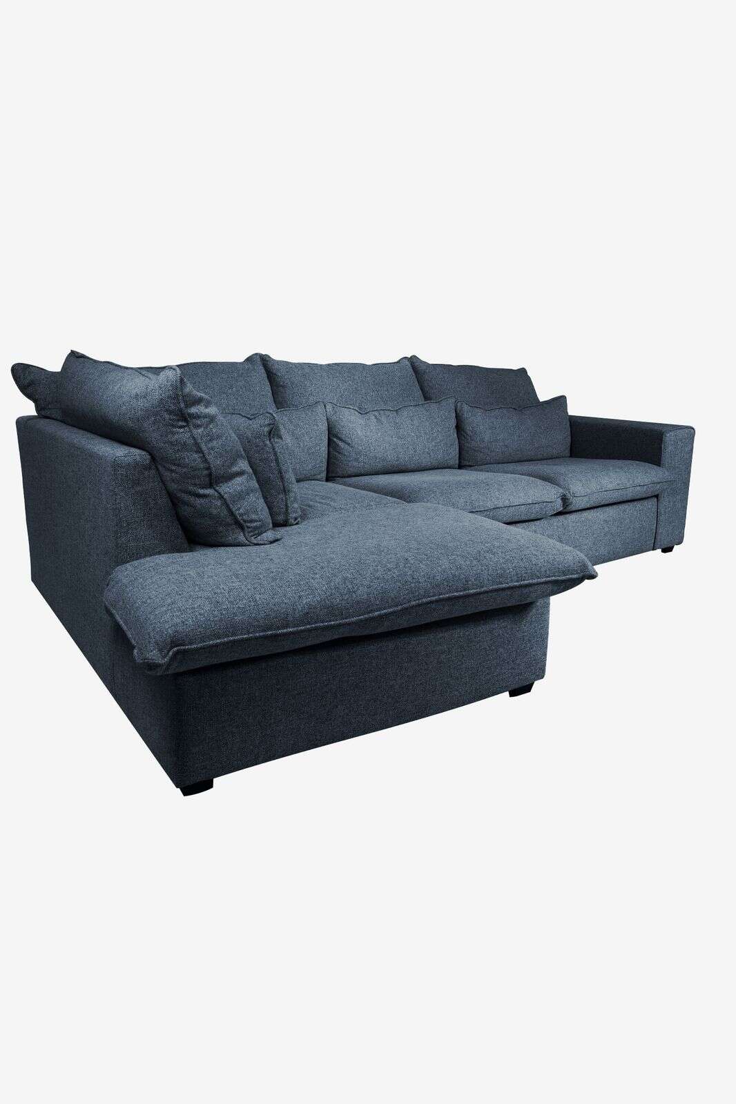 Baron bank 2.5-zits lounge links Unit donkerblauw melee