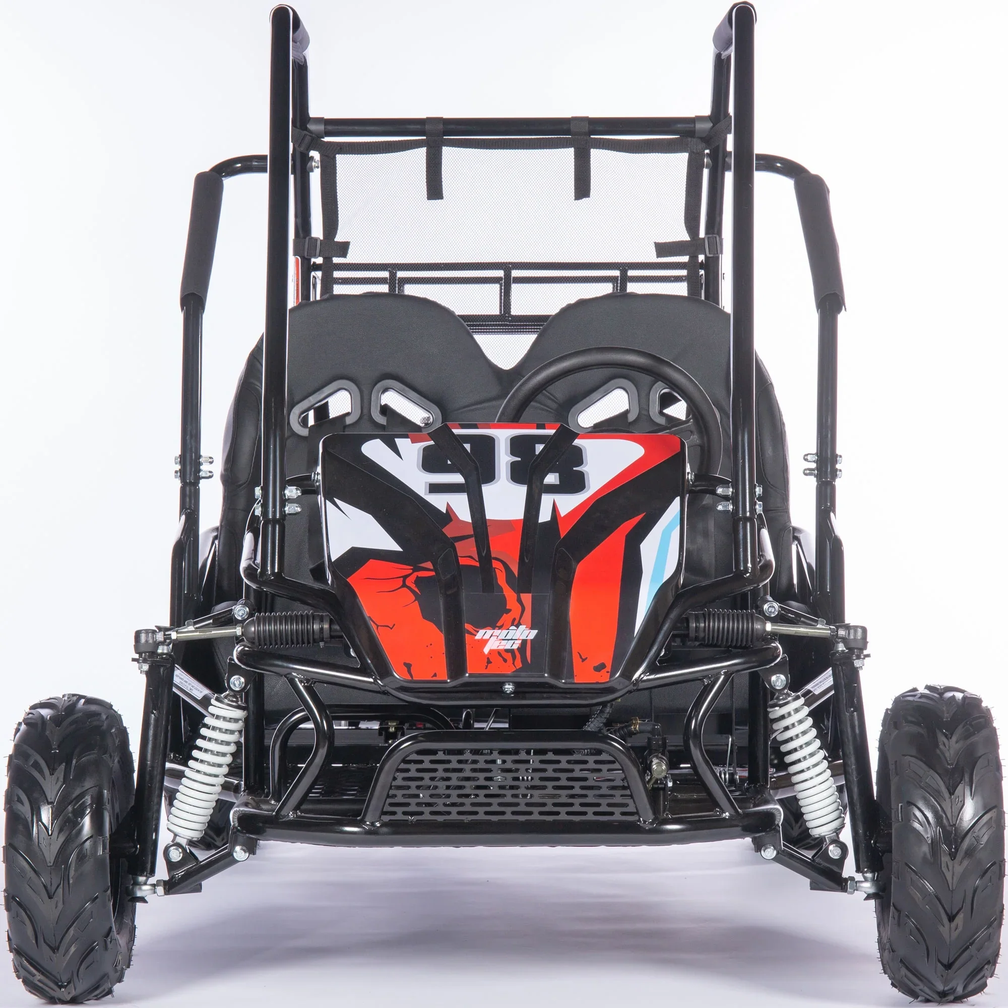 MotoTec Mud XL 212cc 2 Seat Go Kart Full Suspension Blue