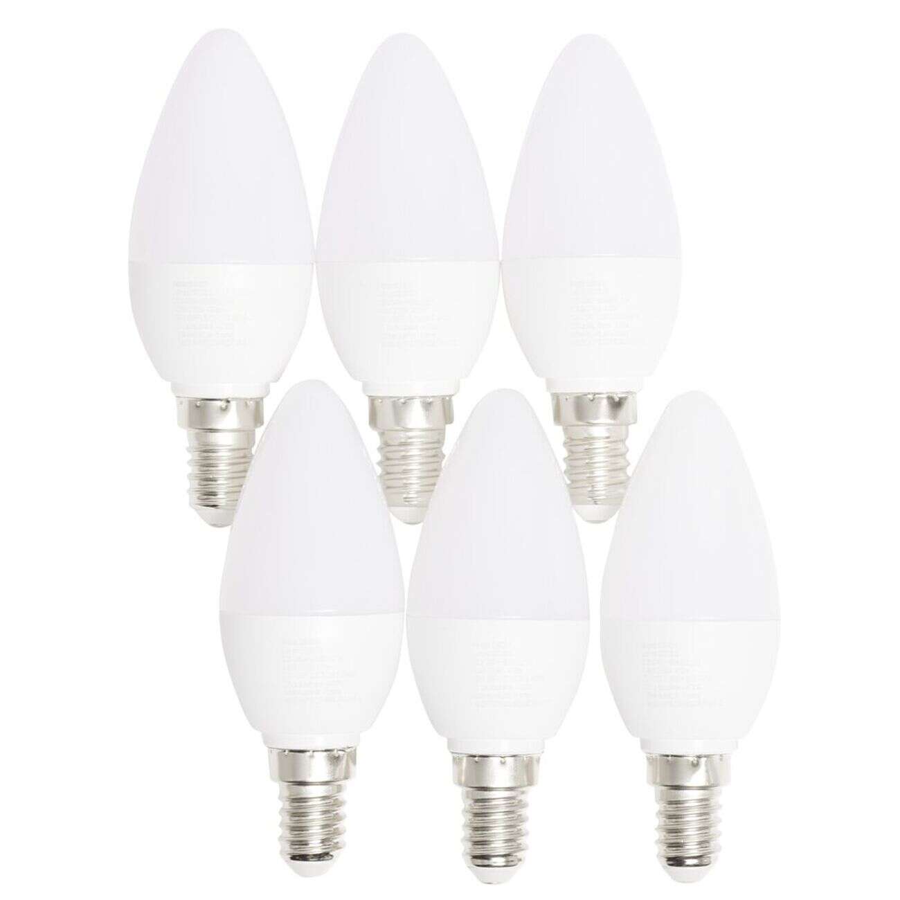 Lot de 6 ampoules LED E14 470lm 4,9W