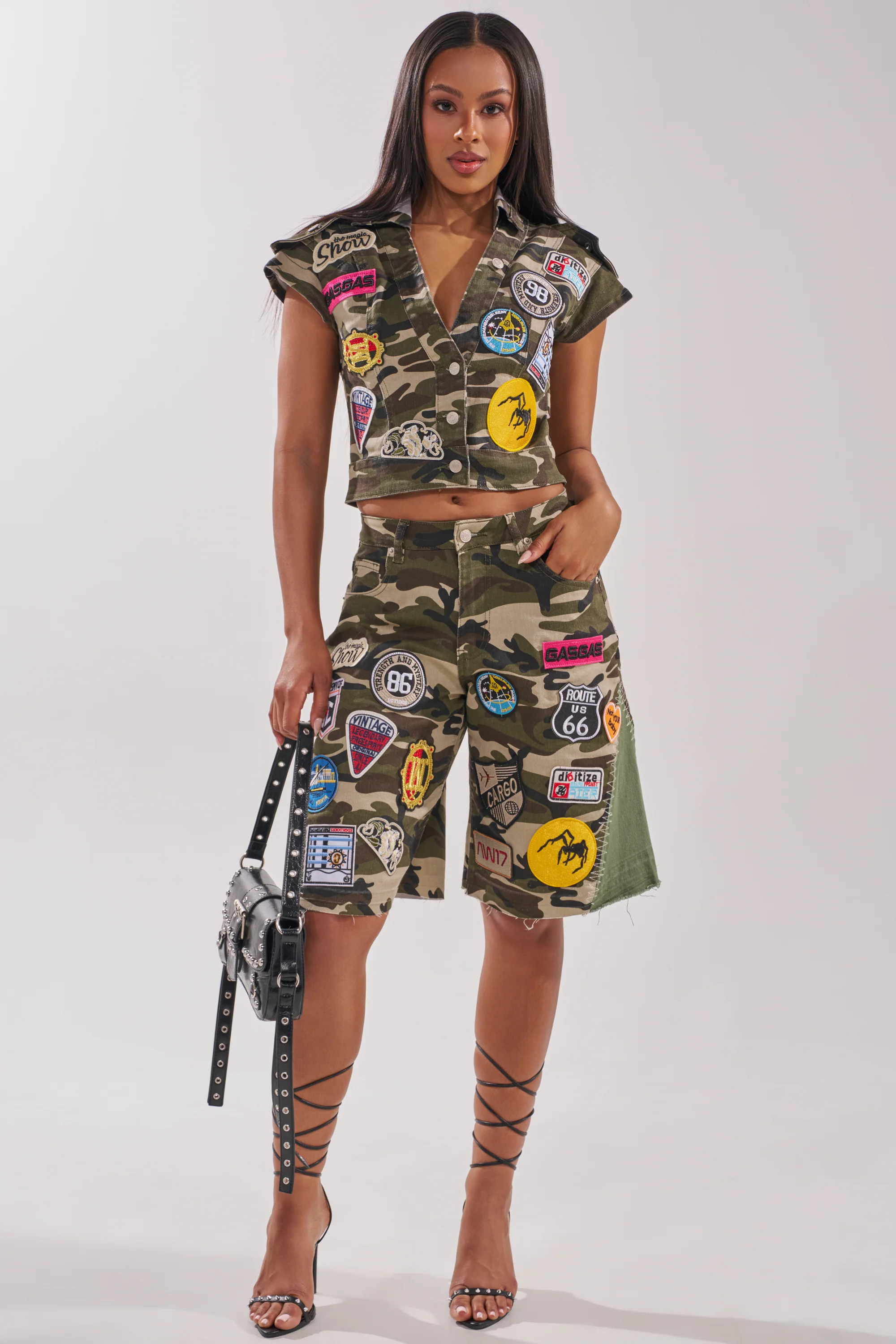 DOWN FOR SOME FUN CAMO BERMUDA SHORT - Akira Store