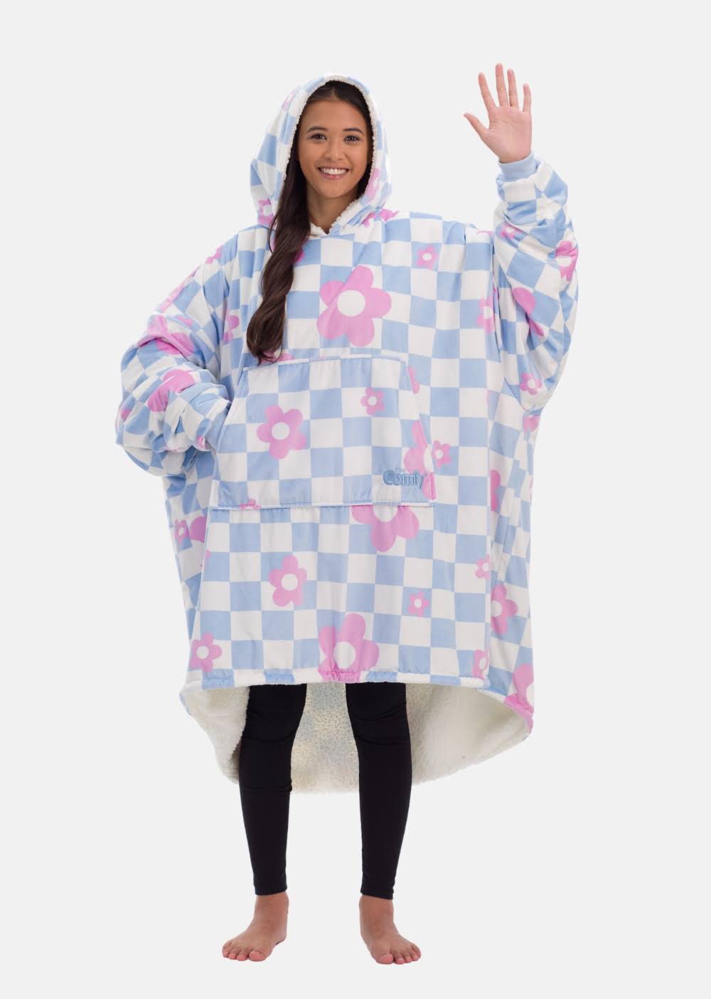 The Comfy Original | Oversized Microfiber & Sherpa Wearable Blanket, Seen on Shark Tank, One Size Fits All