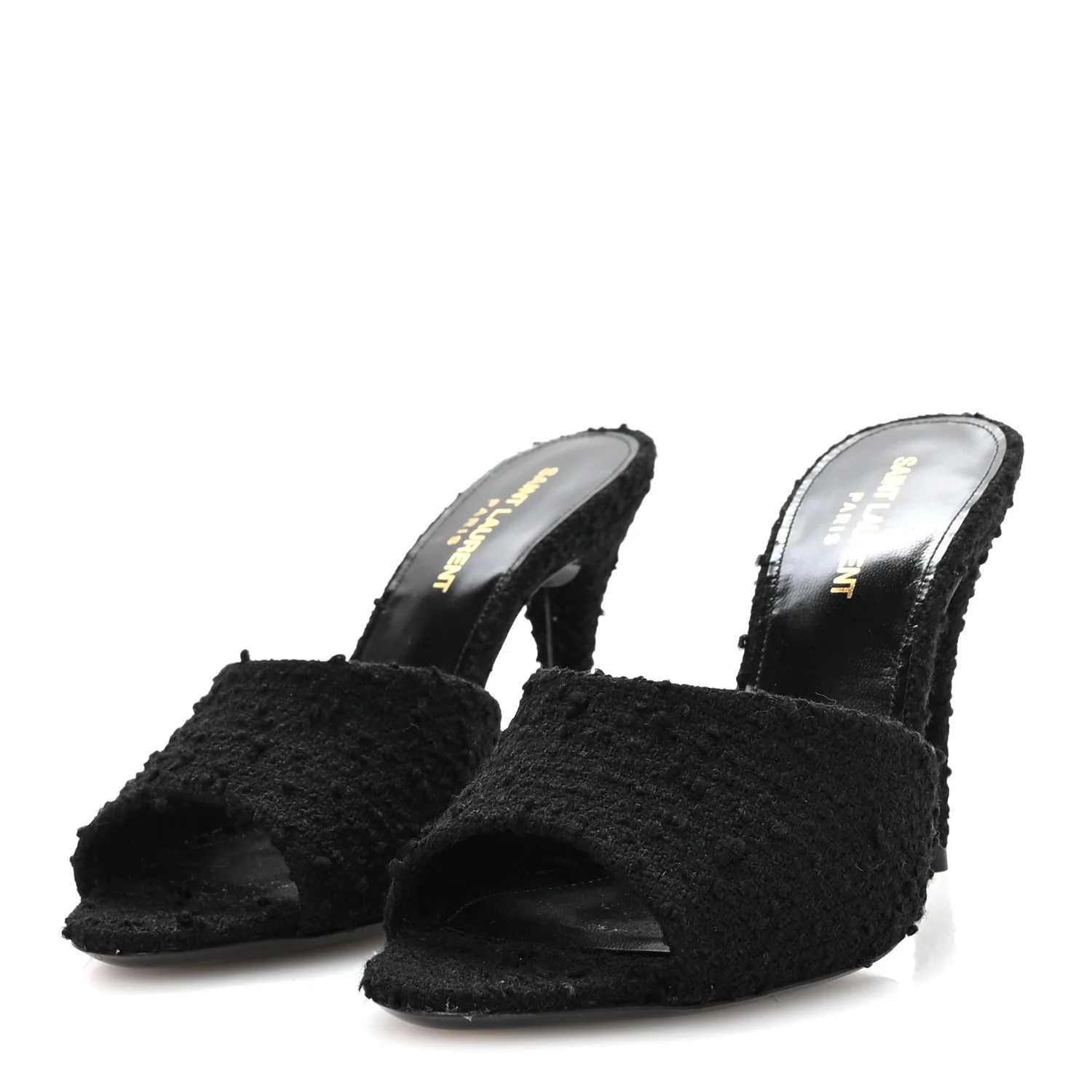 Boucle Tweed La 16 95 Mule Sandals 37 Black