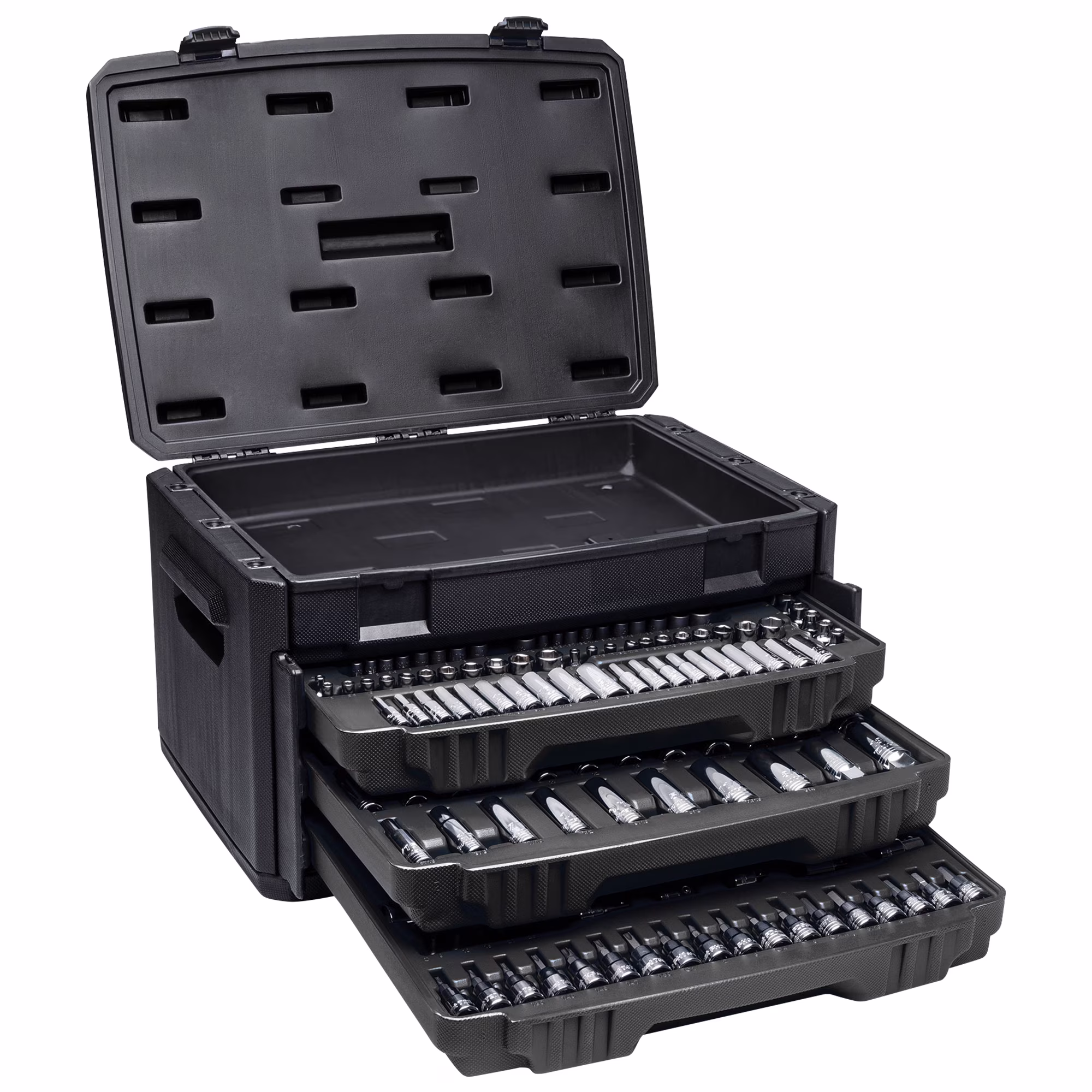 Master Mechanic 205 Piece Mechanics SAE Metric Socket & Tool Set with Case