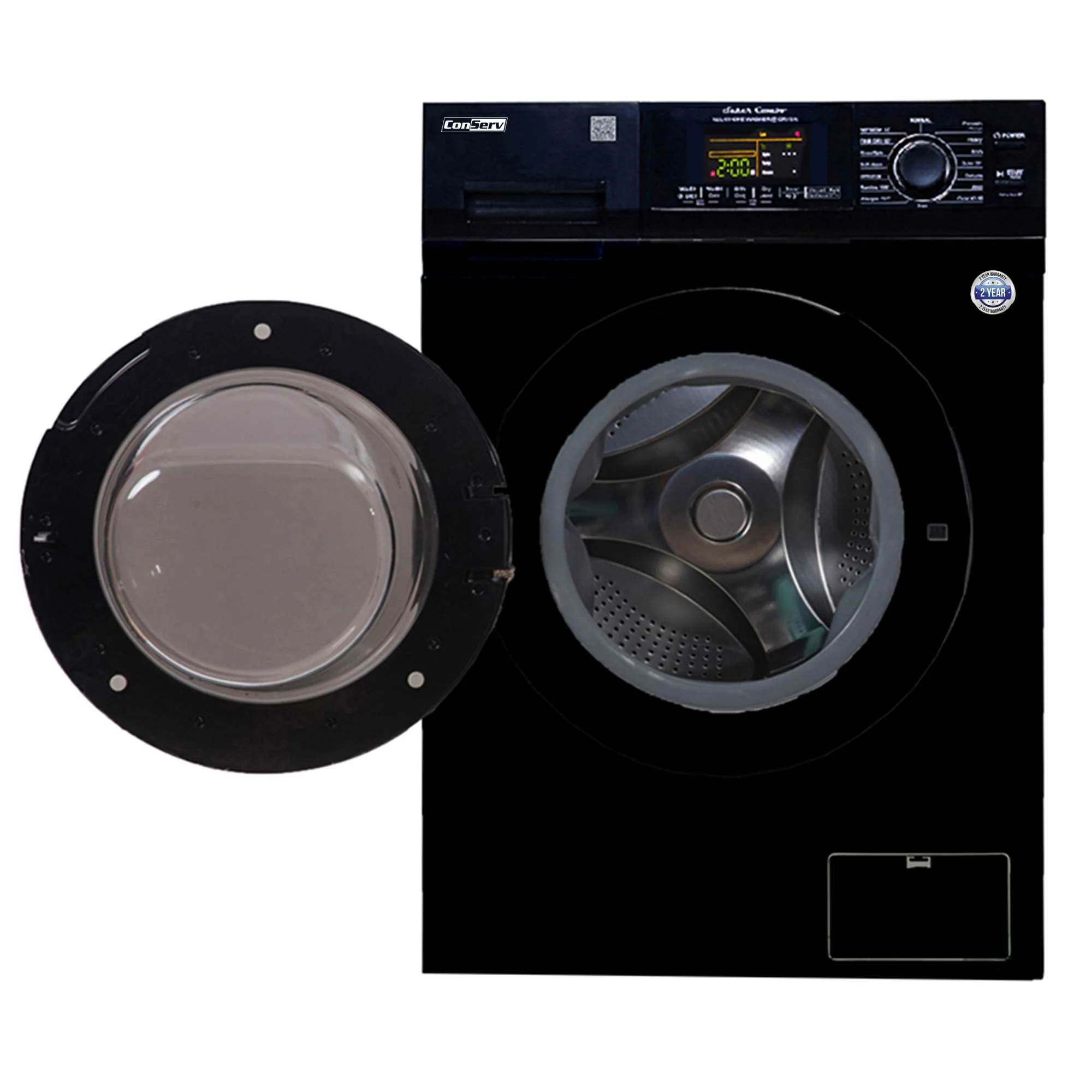 15 lbs Compact Combo Sani Washer Vented/Ventless Dryer with Pet Cycle in White(White) - Image 8