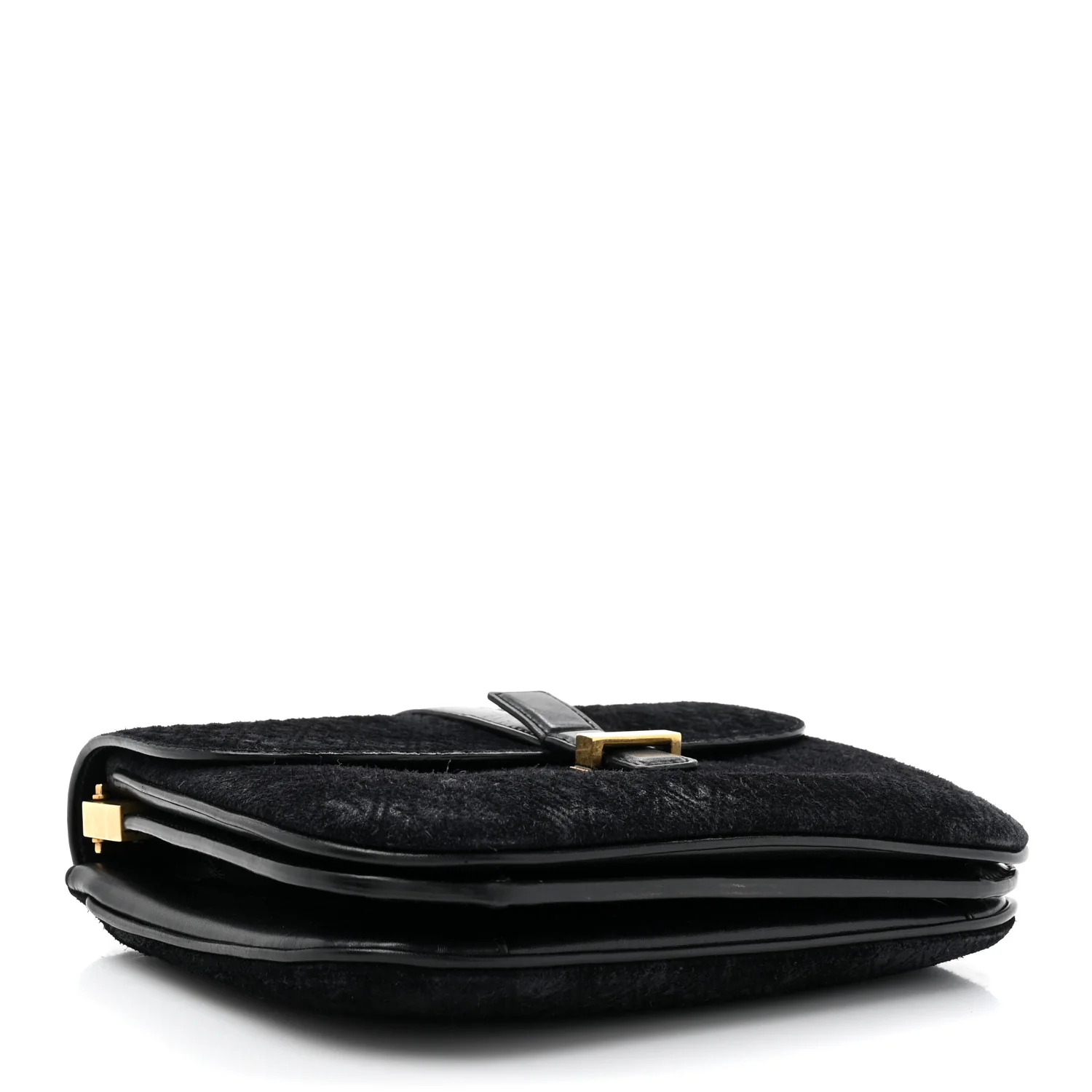 Suede All-Over Monogram Small Le Monogramme Satchel Black