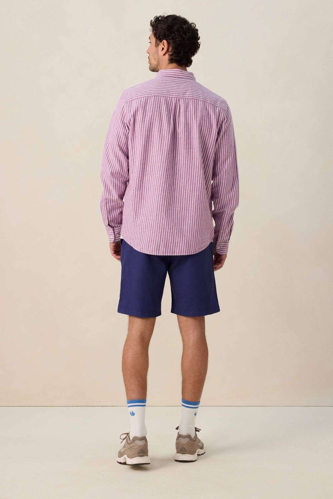 Lichtpaars overhemd met strepen