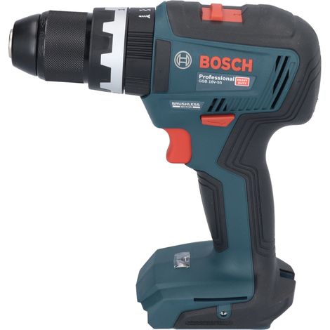 Bosch Professional – Perceuse-visseuse à percussion sans fil 18V – Moteur Brushless – Couple 55Nm pour perçage bois, métal, maçonnerie – Coffret inclus - 18V-55 — vue 3