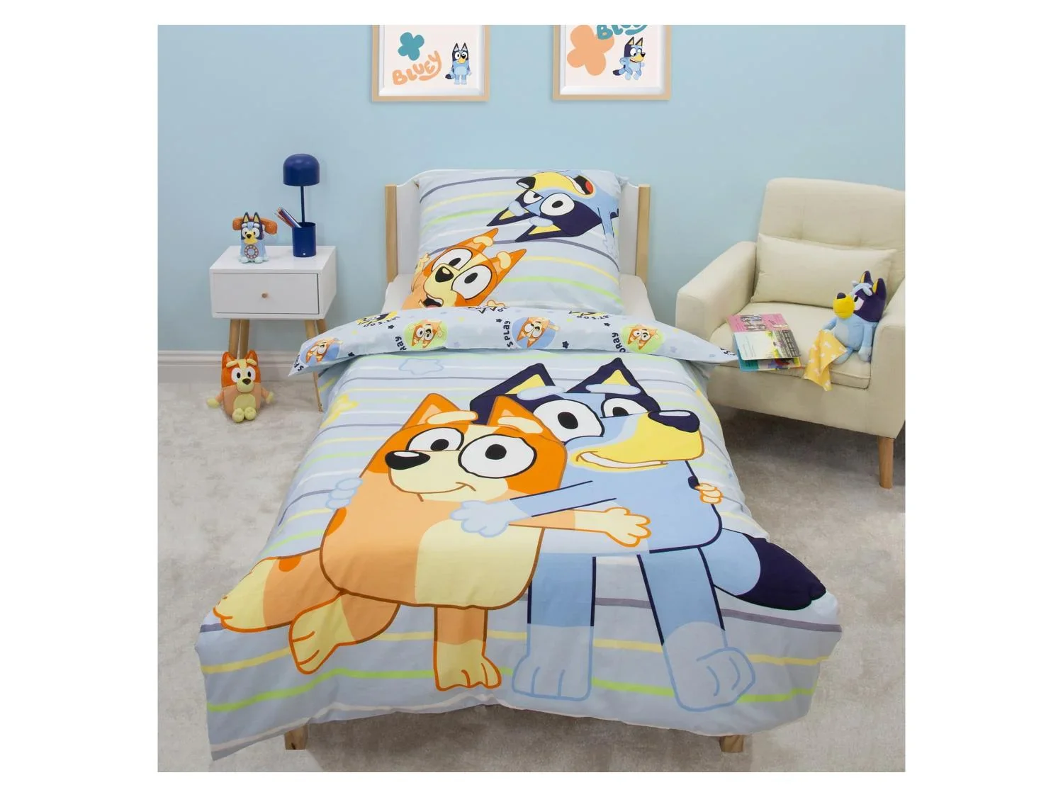 Parure de lit double face pour enfant, 140 x 200 cm