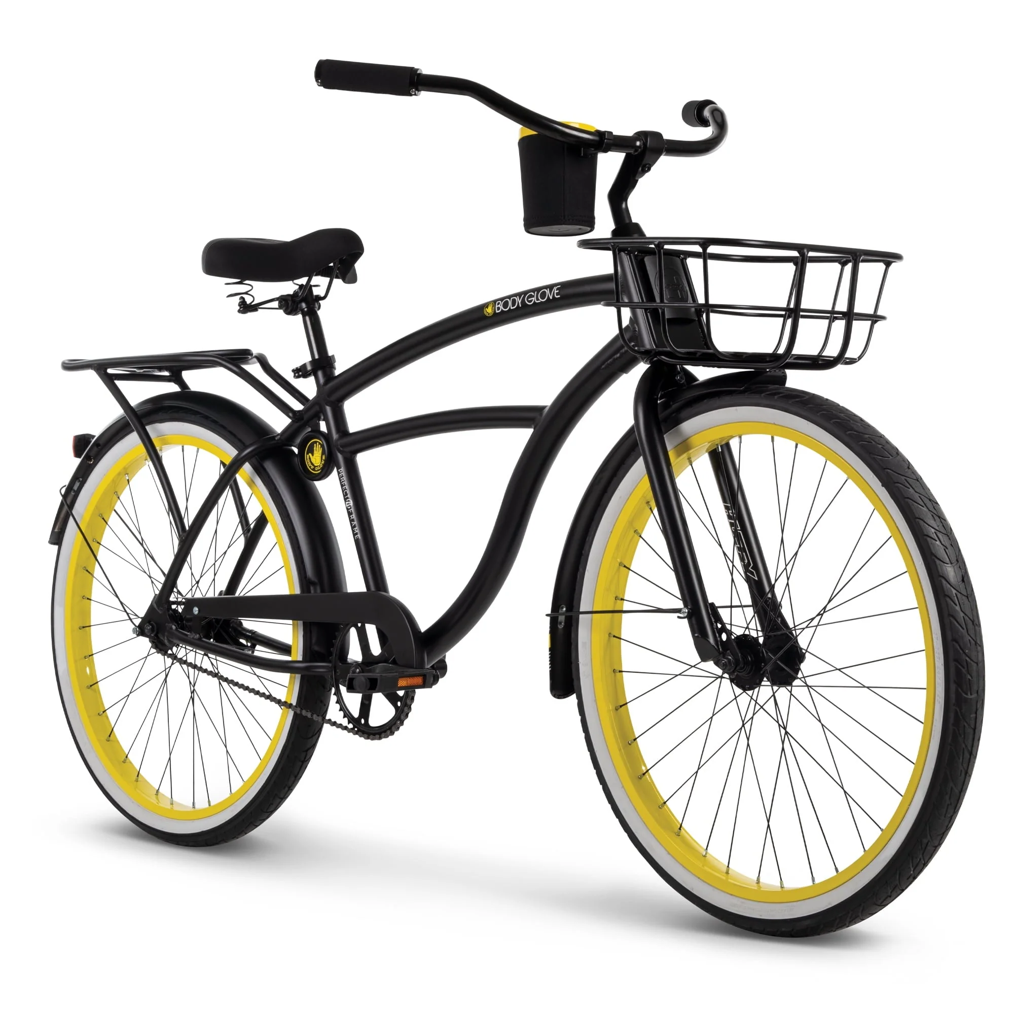 Glove 26 in Mens Beach Cruiser Bike, Black, by Huffy