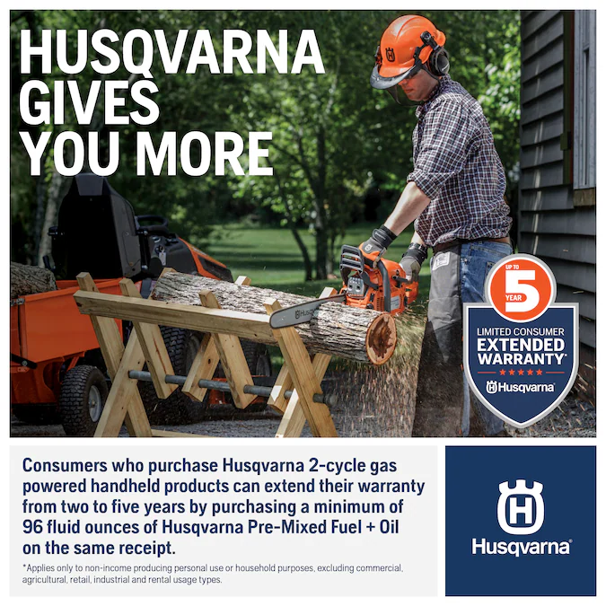 Tronçonneuse à essence Husqvarna 455 Rancher 20 pouces 55,5 cm³ 2 temps