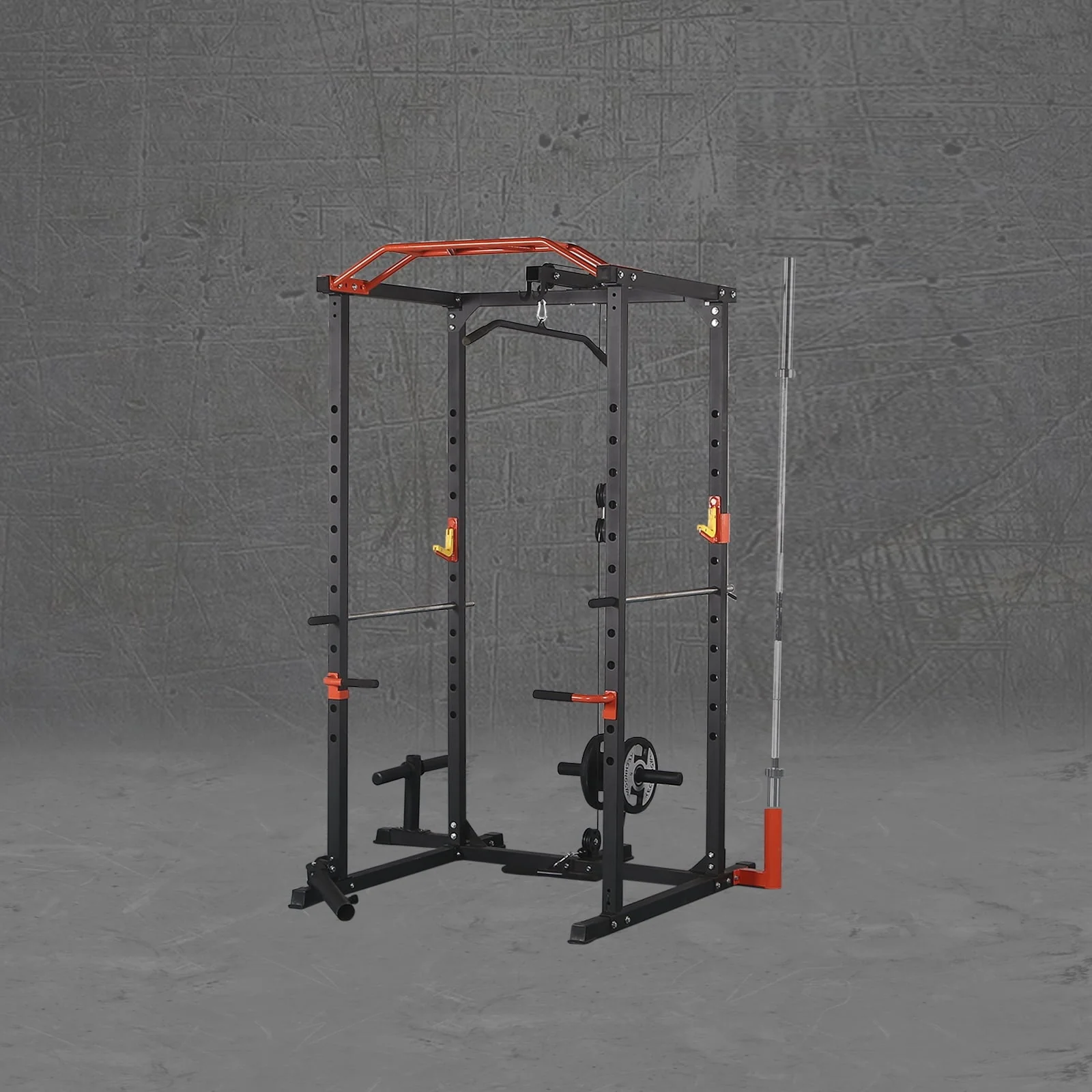 Best Multifunctional Barbell Rack 1400 lb Capacity Barbell Weight Rack Home Gym Fitness Adjustable Squat Rack Weight Lifting Bench Press Push - Ups