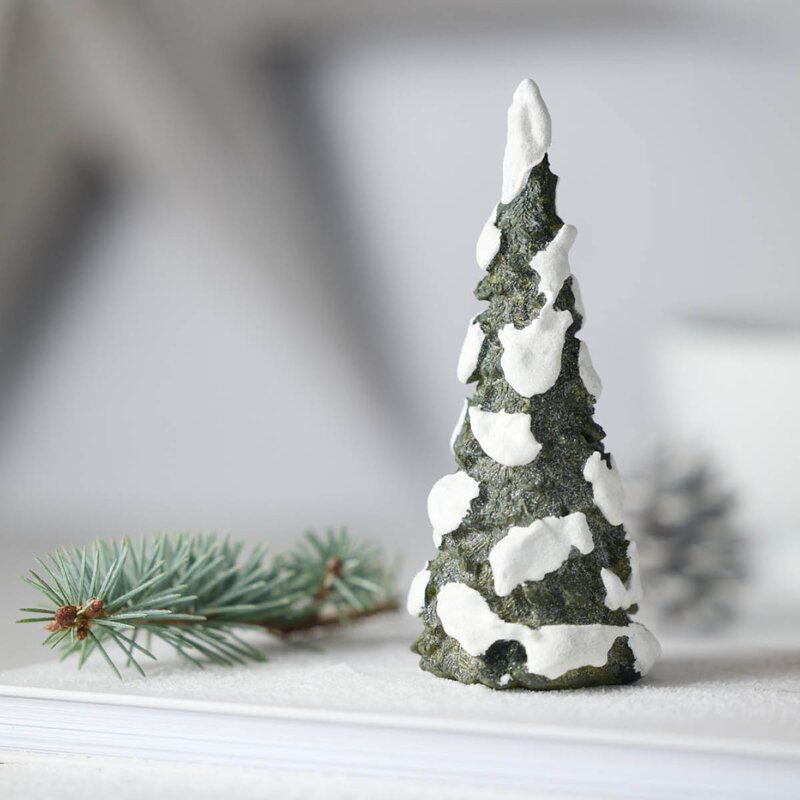 Juletre med snø 16 cm