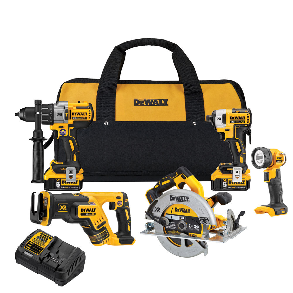 Kit combiné 5 outils DeWalt DCK594P2 20V MAX XR Lithium-Ion