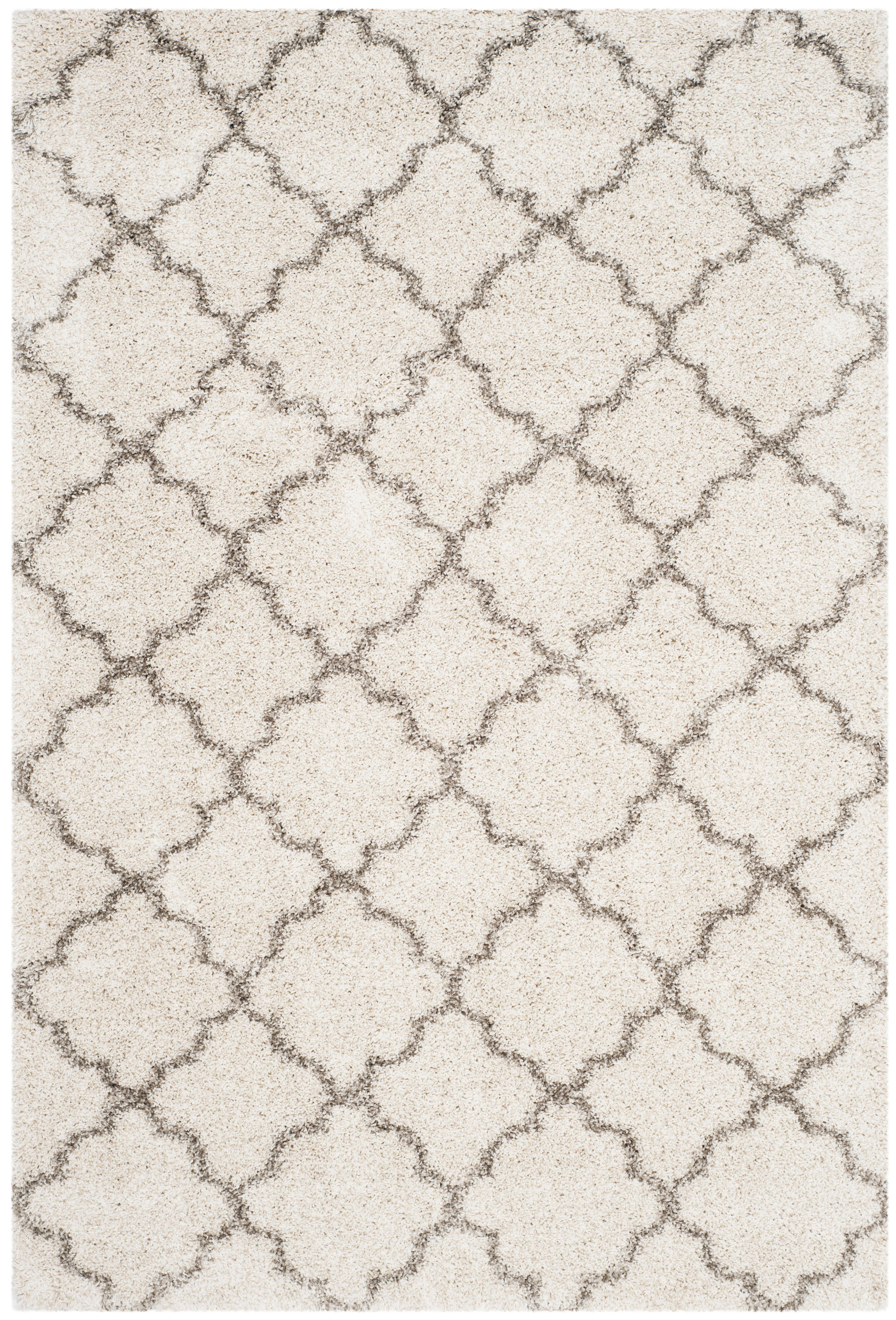 Safavieh Keigh Hudson Shag Power-Loomed Rug, Ivory/Grey