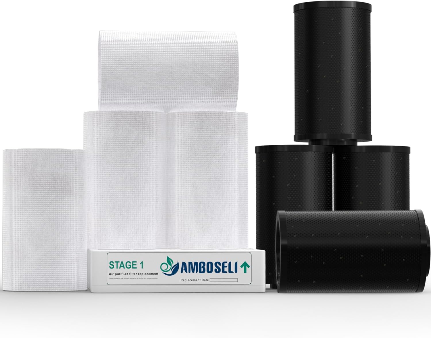 9 Pack Air filte-r Replacement Bundle Compatible with IQAir GC Series Air Purifie-r, True HEPA Replacement, and Activated Carbon Replacement