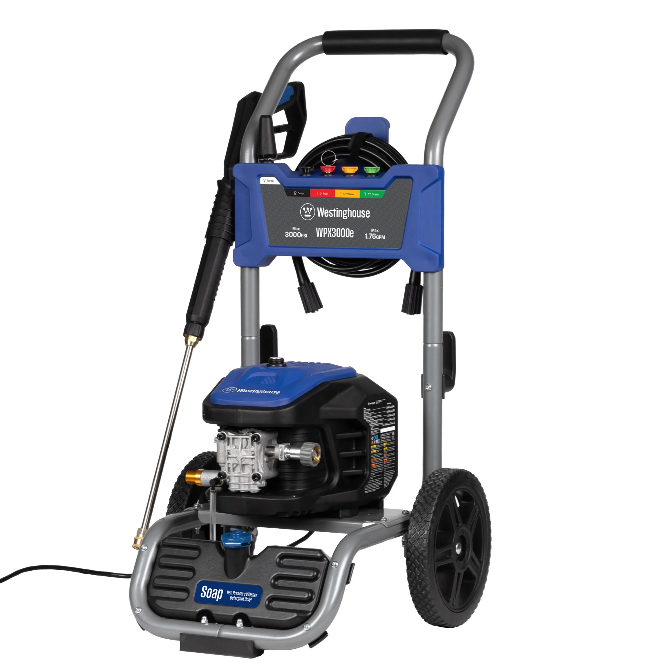 Westinghouse 3000 PSI at 1.76 120 V Electric Cold Pressure Washer, Lightweight