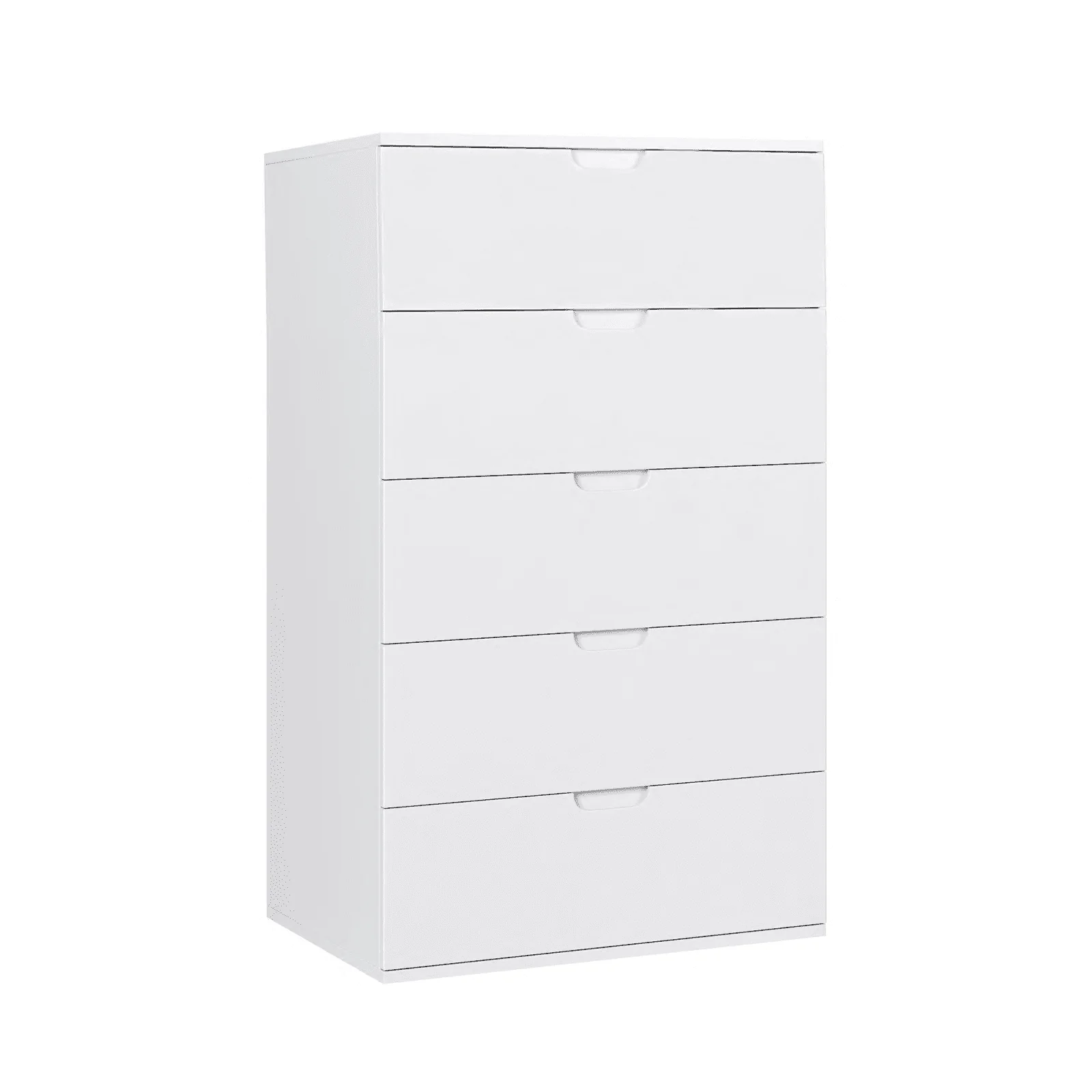 Homfa 6 Drawers Dresser, 47"H White Dresser, Modern Chest with Drawer for Bedroom(5 Drawers)